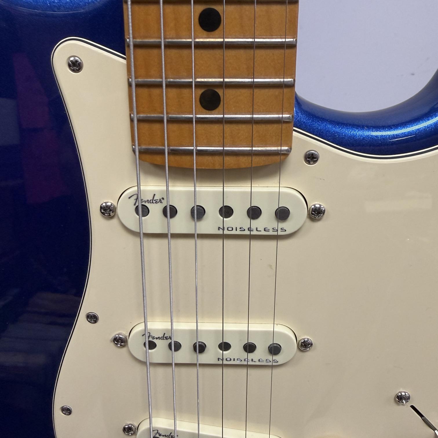 Used Fender American Ultra Strat Stratocaster Electric Guitar Cobra Blue 2019 with Original Case and Extras - Image 8