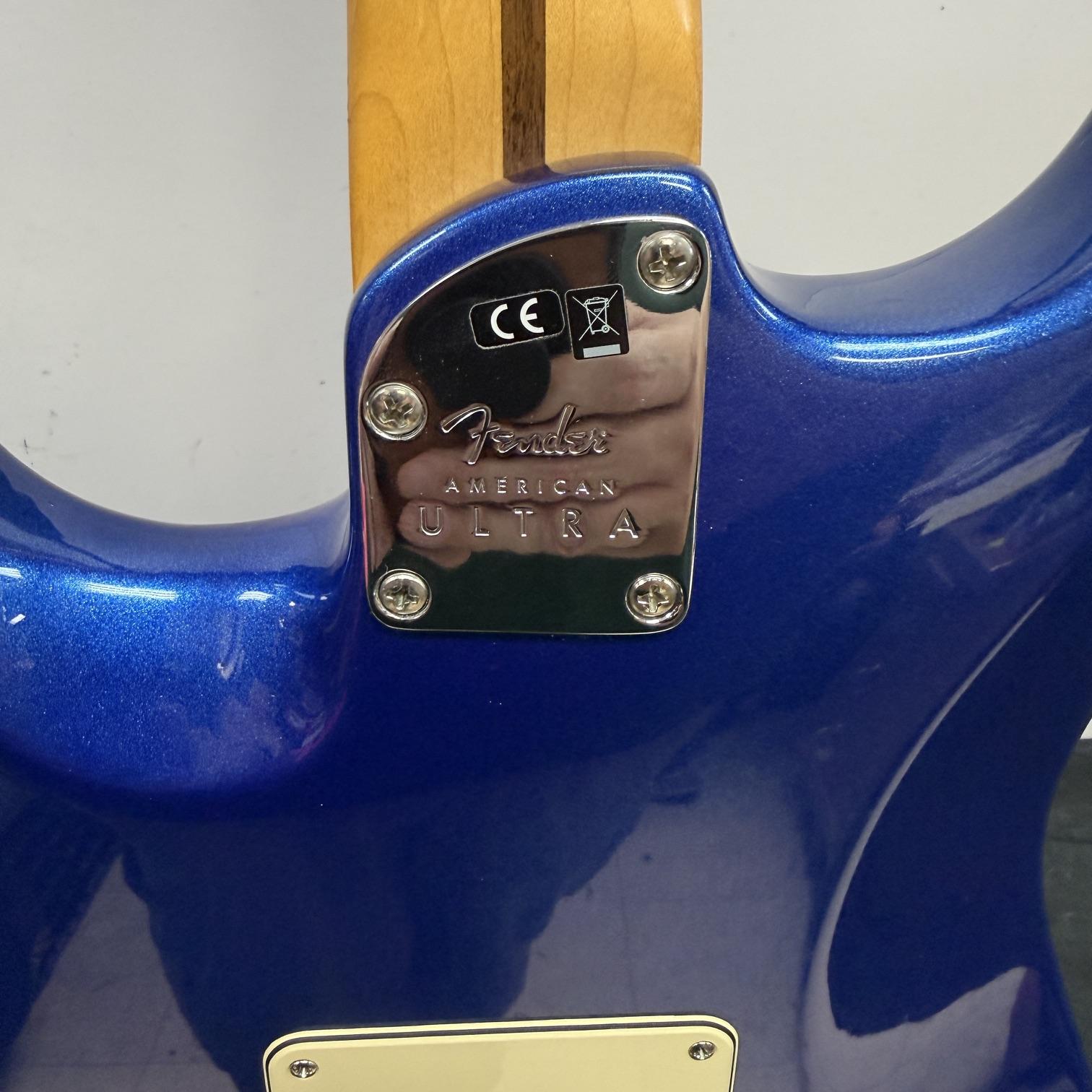 Used Fender American Ultra Strat Stratocaster Electric Guitar Cobra Blue 2019 with Original Case and Extras - Image 20