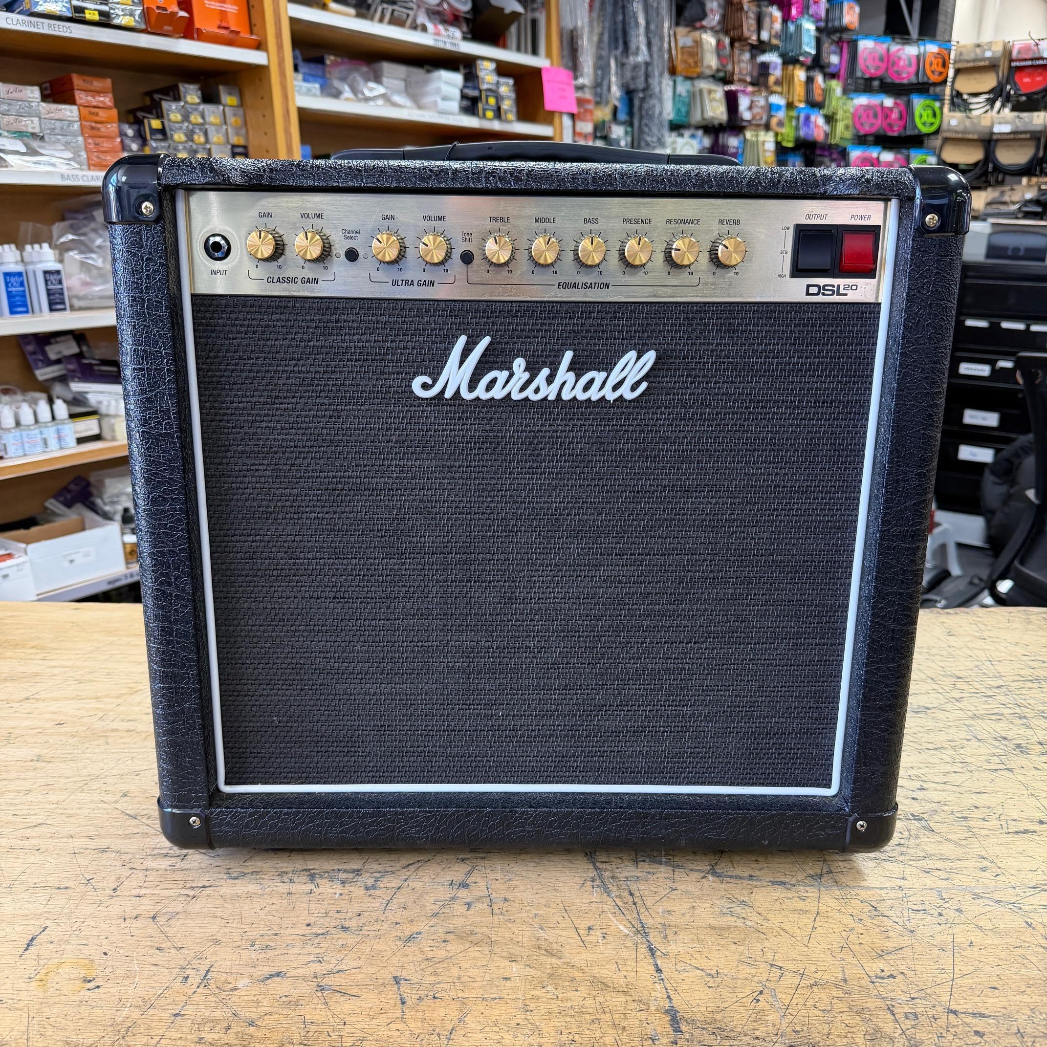 Used Marshall DSL20 CR 40-watt 2-Channel Tube Combo 1x12 Guitar Amp Amplifier