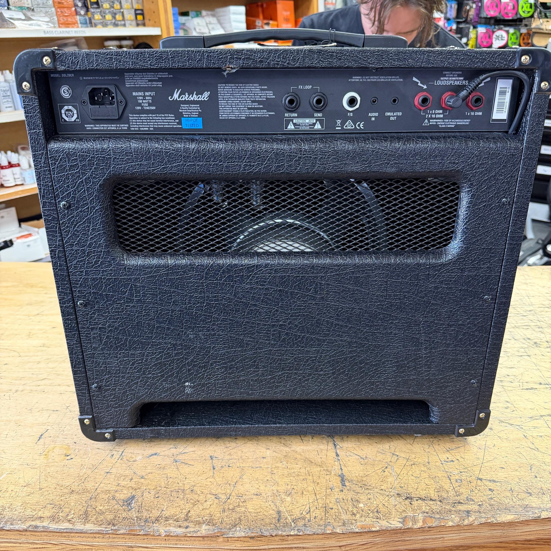 Used Marshall DSL20 CR 40-watt 2-Channel Tube Combo 1x12 Guitar Amp Amplifier - Image 8