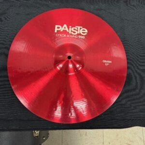 Used Paiste Color Sound 900 17" Crash Cymbal Made in Switzerland 1294 grams Red