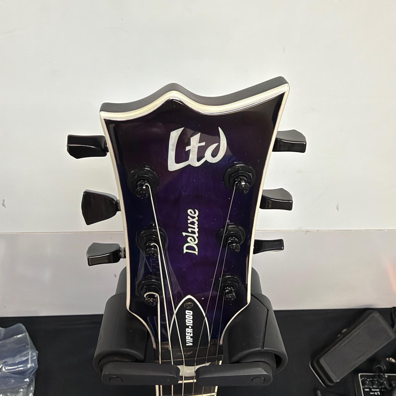 Used ESP LTD Viper-1000 2020 - Present - See Thru Purple Sunburst Electric Guitar - Image 2