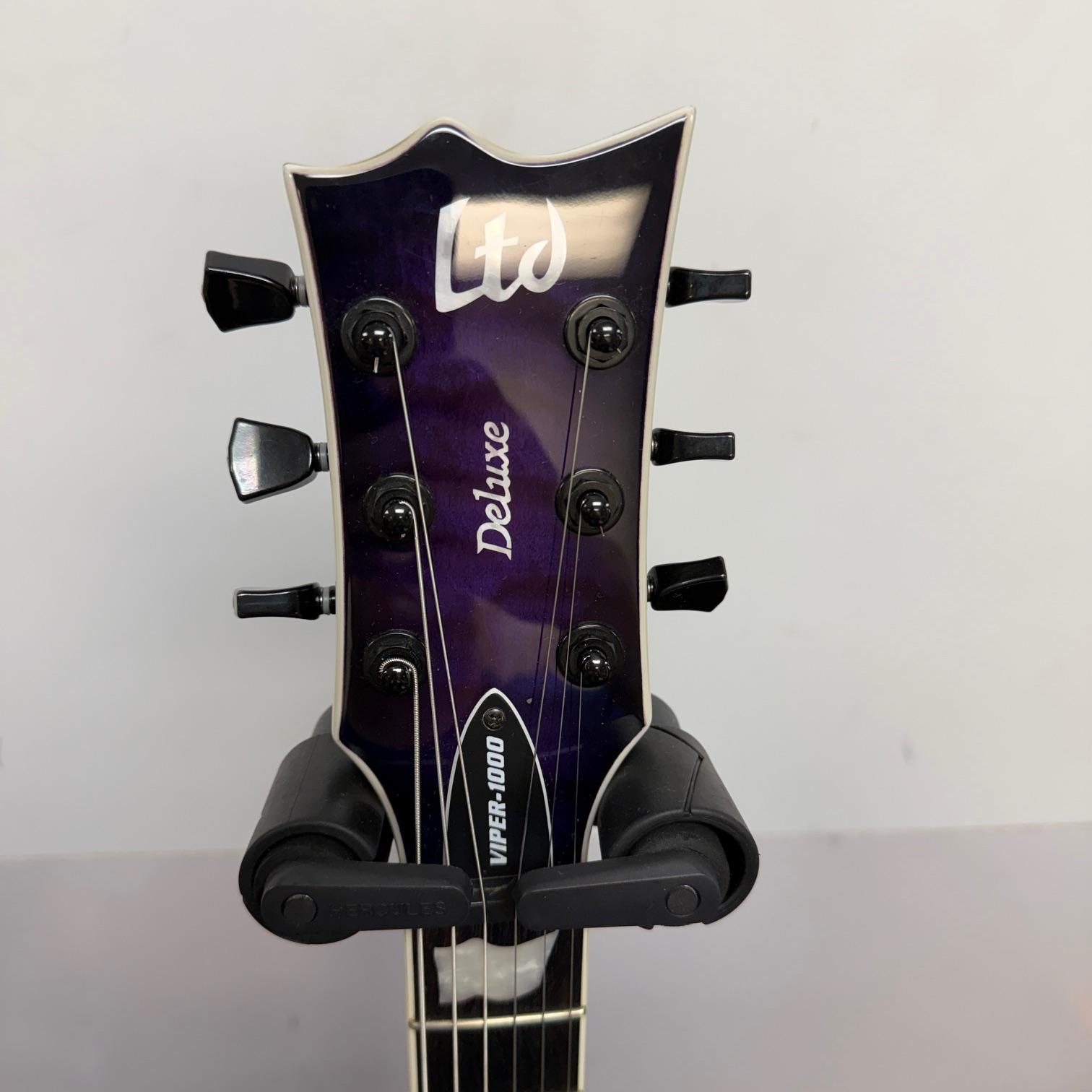 Used ESP LTD Viper-1000 2020 - Present - See Thru Purple Sunburst Electric Guitar - Image 3