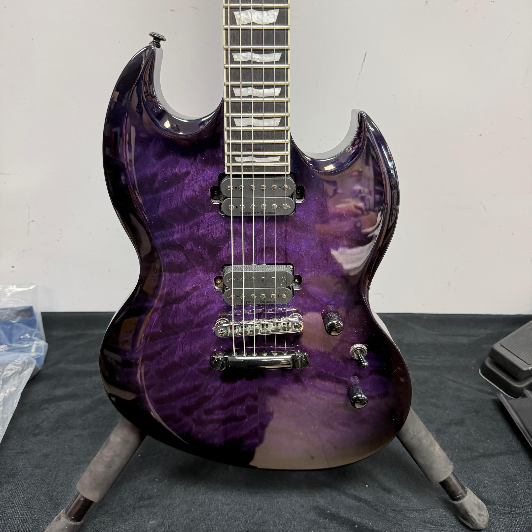 Used ESP LTD Viper-1000 2020 - Present - See Thru Purple Sunburst Electric Guitar - Image 7
