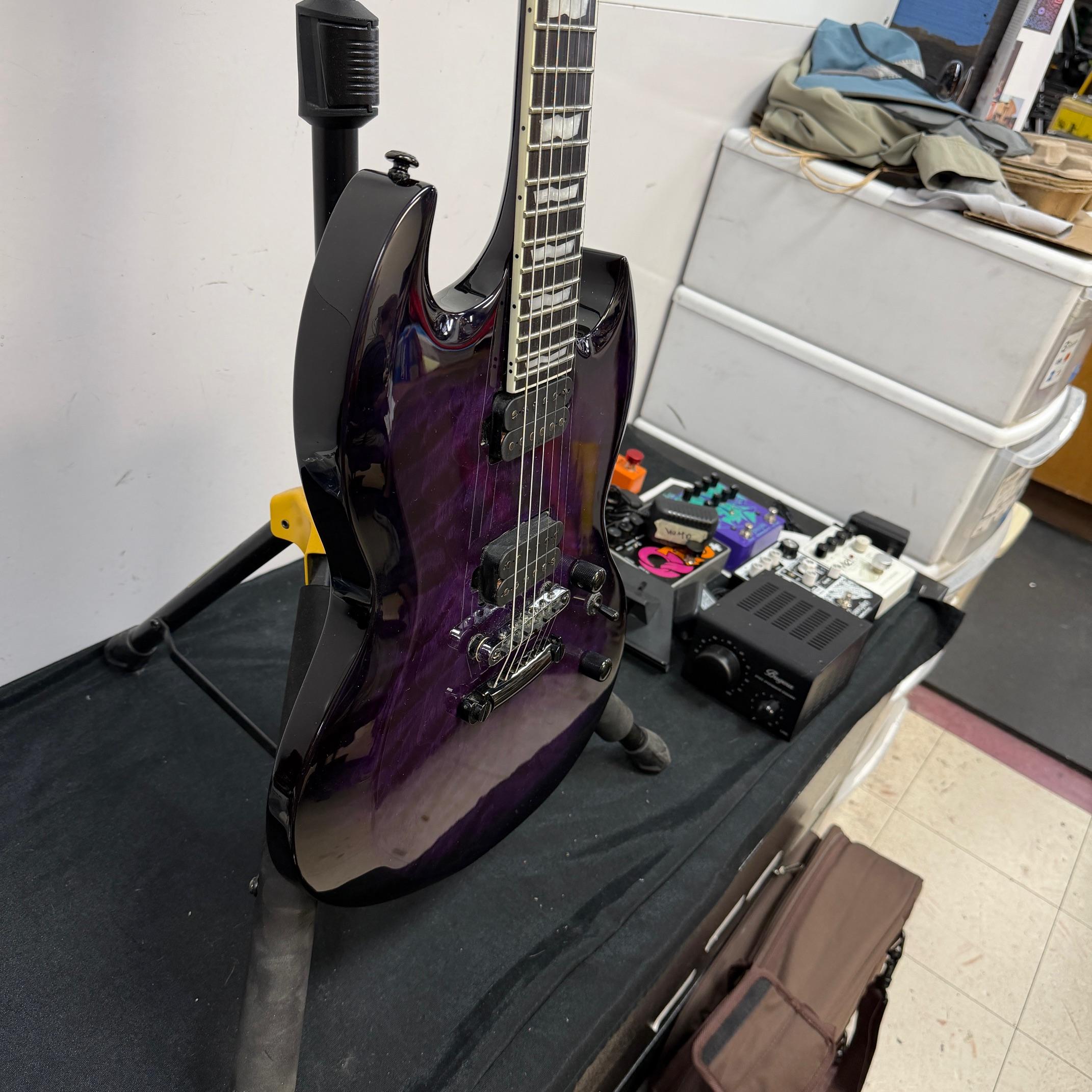 Used ESP LTD Viper-1000 2020 - Present - See Thru Purple Sunburst Electric Guitar - Image 10