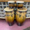 Used LP Latin Percussion Performer Series Conga and Bongo Drum Matching Color Set