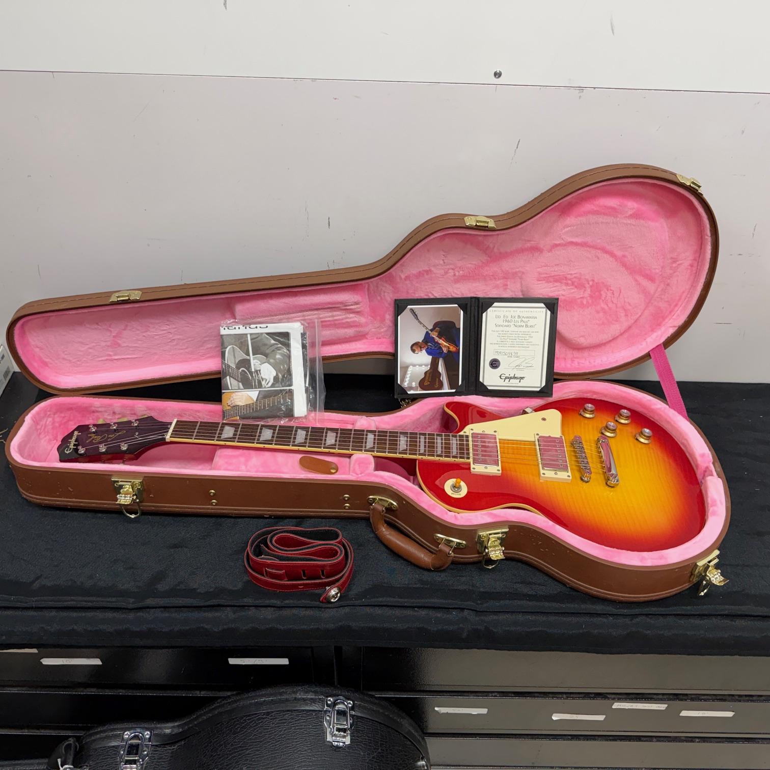 Used Epiphone Limited Edition Joe Bonamassa ’60 Les Paul Standard Electric Guitar with Original Case Extras 2019 – Norm Burst