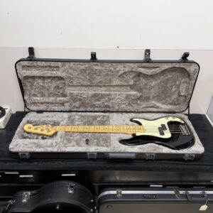 Used Fender American Professional V 5-String Electric Precision Bass Guitar Black Maple Neck with Case 2016