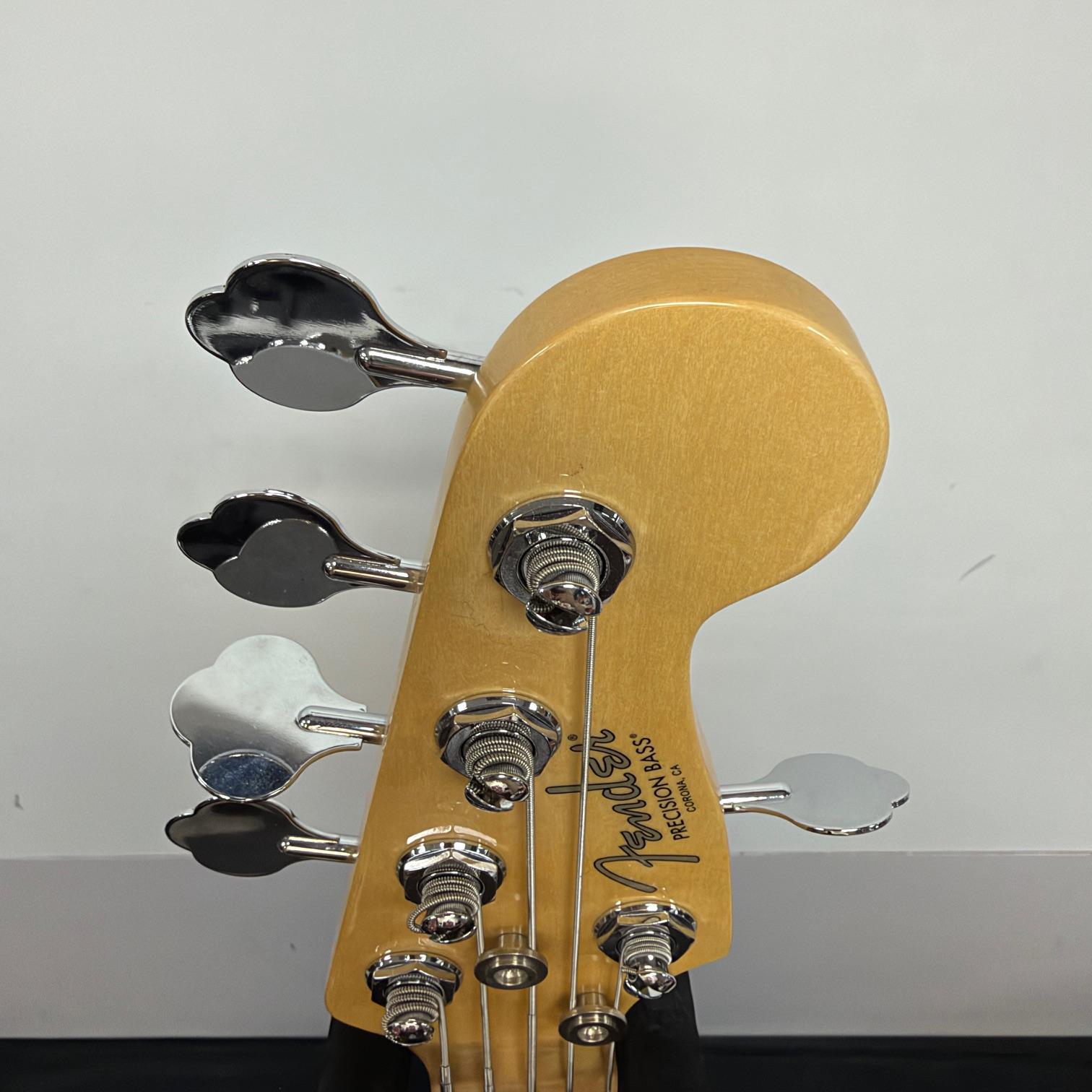 Used Fender American Professional V 5-String Electric Precision Bass Guitar Black Maple Neck with Case 2016 - Image 3