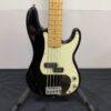 Used Fender American Professional V 5-String Electric Precision Bass Guitar Black Maple Neck with Case 2016 - Image 7