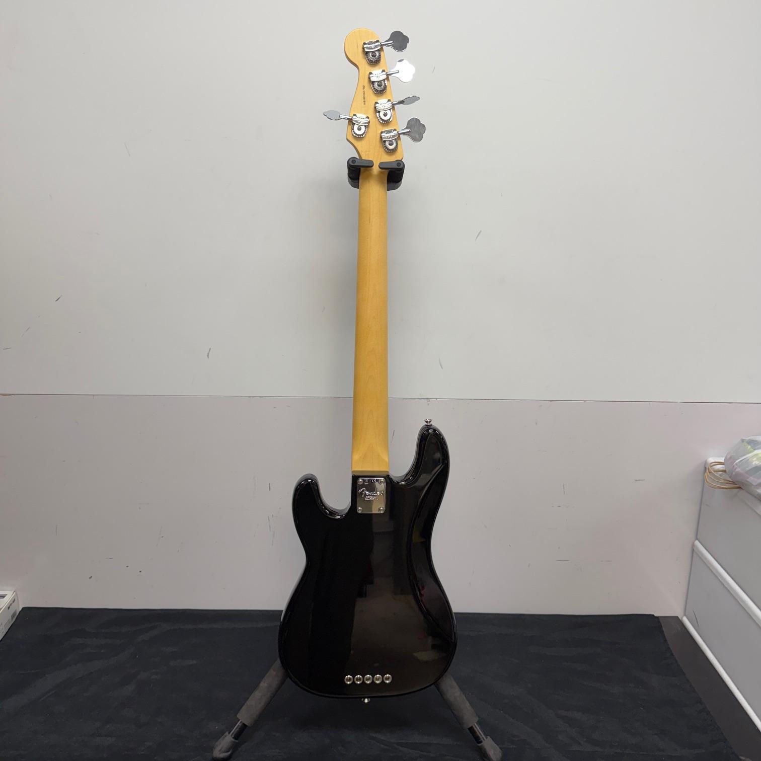 Used Fender American Professional V 5-String Electric Precision Bass Guitar Black Maple Neck with Case 2016 - Image 12