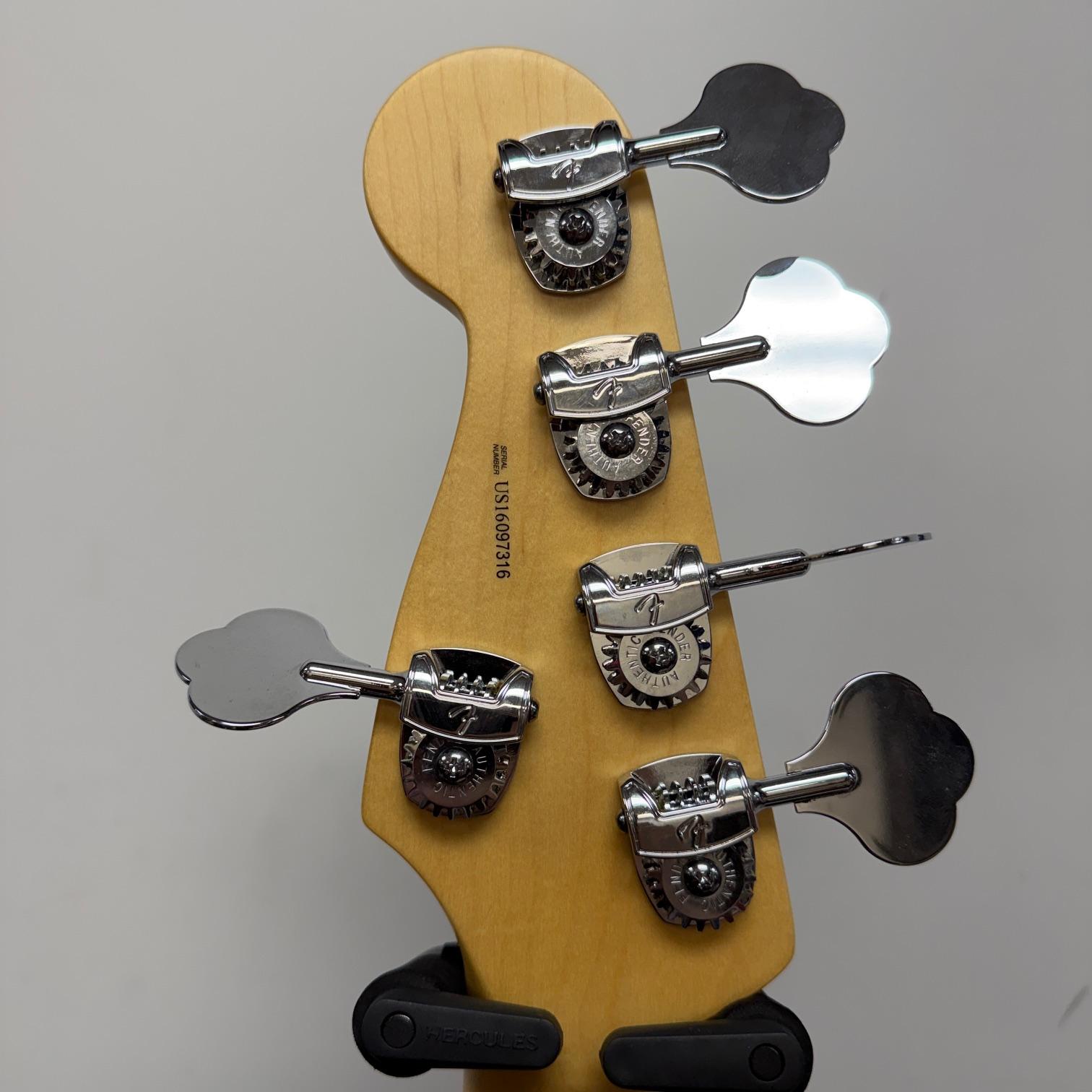 Used Fender American Professional V 5-String Electric Precision Bass Guitar Black Maple Neck with Case 2016 - Image 14