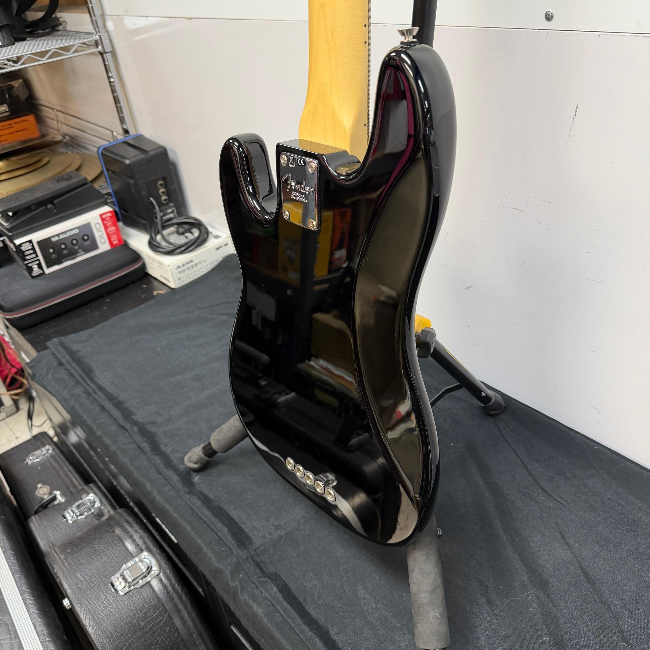 Used Fender American Professional V 5-String Electric Precision Bass Guitar Black Maple Neck with Case 2016 - Image 19