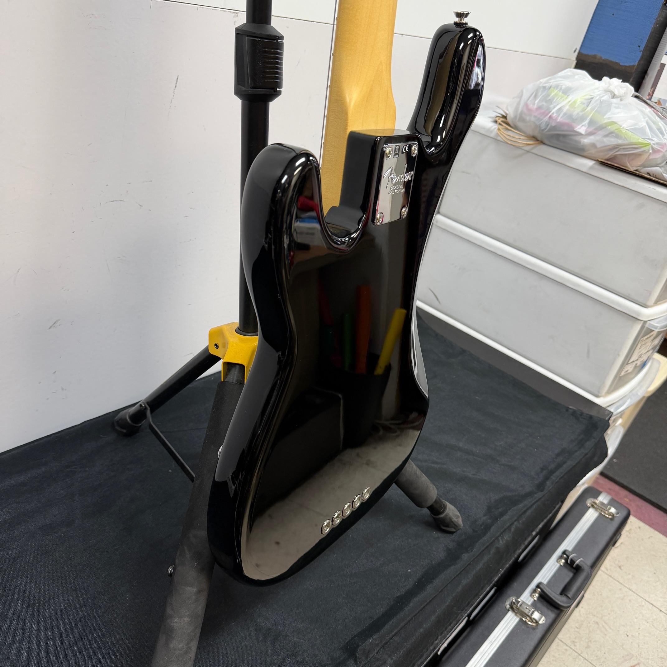 Used Fender American Professional V 5-String Electric Precision Bass Guitar Black Maple Neck with Case 2016 - Image 20