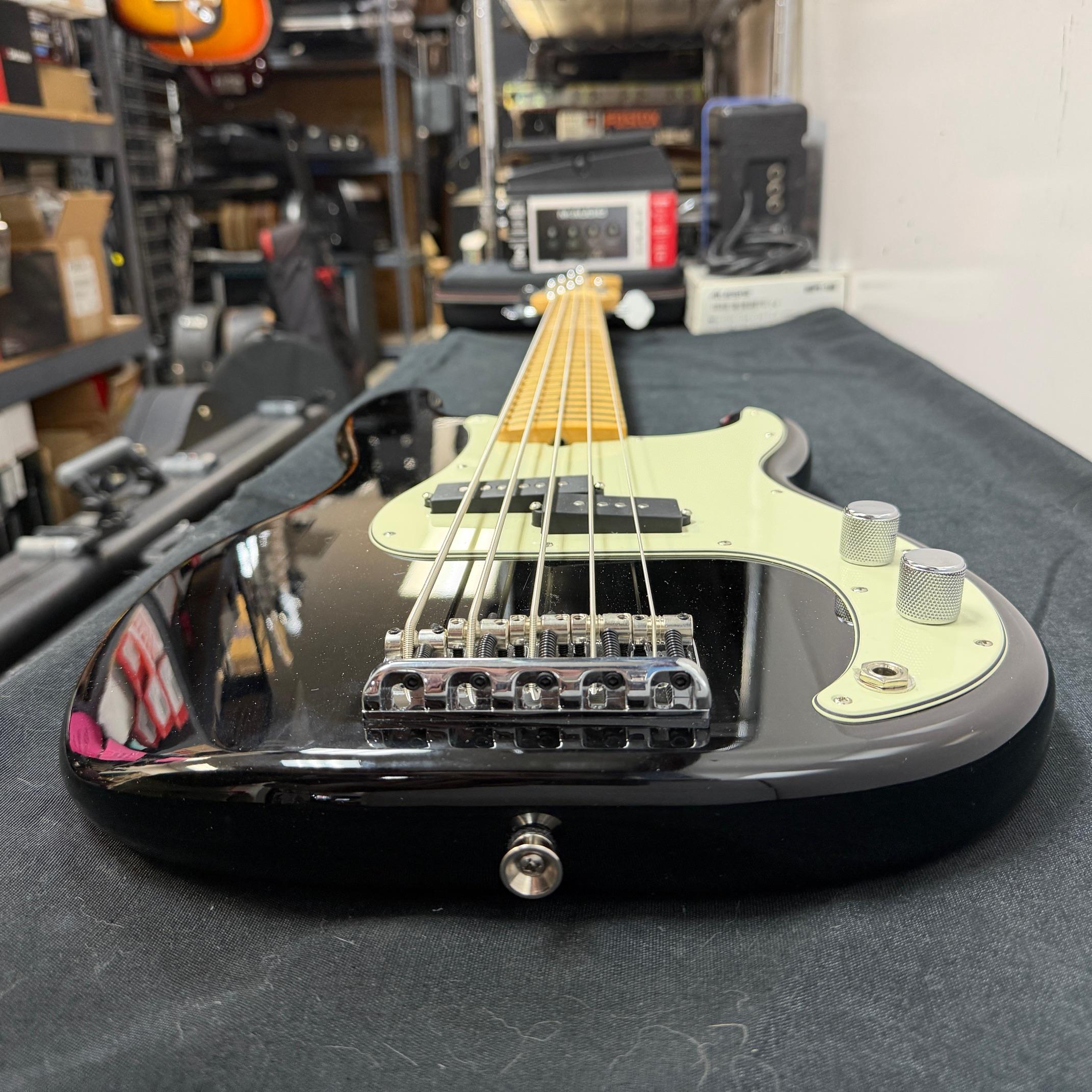 Used Fender American Professional V 5-String Electric Precision Bass Guitar Black Maple Neck with Case 2016 - Image 21