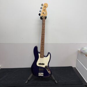 Used Fender Standard 4-String Electric Jazz Bass Guitar Midnight Blue Rosewood Neck Made in Mexico