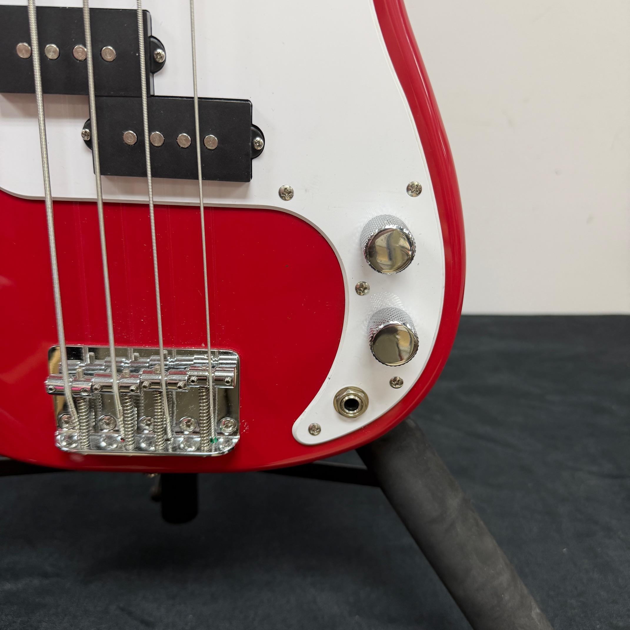 Used Squier Precision P Bass Mini Electric Bass Guitar Dakota Red Laurel Fingerboard 2024 - Image 9