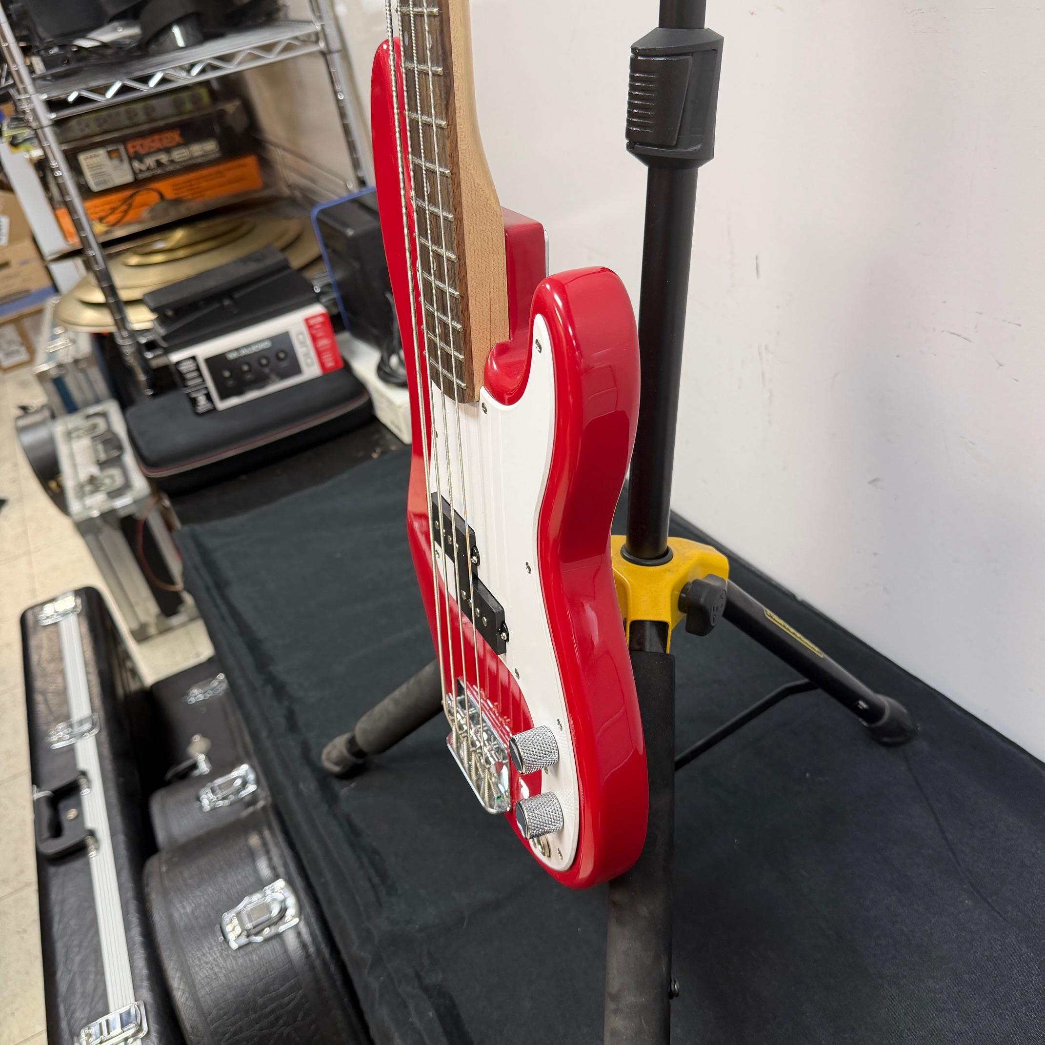 Used Squier Precision P Bass Mini Electric Bass Guitar Dakota Red Laurel Fingerboard 2024 - Image 11