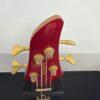 Used Yamaha RBX760A 4-String Active Electric Bass Guitar Transparent Red Gold Hardware - Image 2