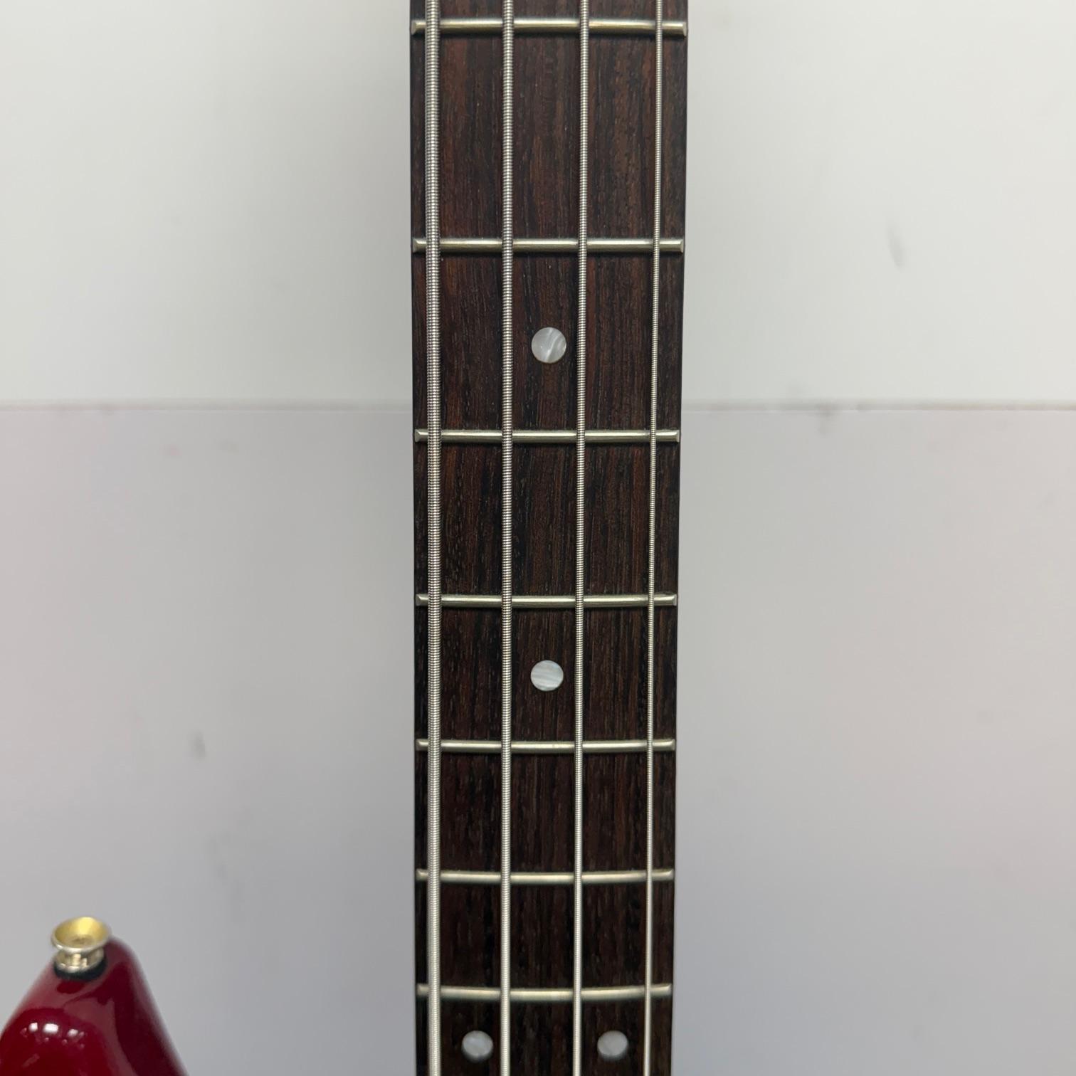 Used Yamaha RBX760A 4-String Active Electric Bass Guitar Transparent Red Gold Hardware - Image 5