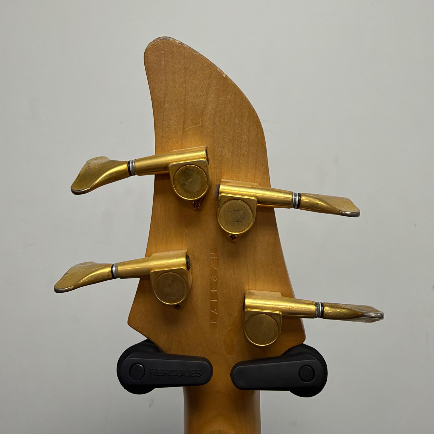 Used Yamaha RBX760A 4-String Active Electric Bass Guitar Transparent Red Gold Hardware - Image 14