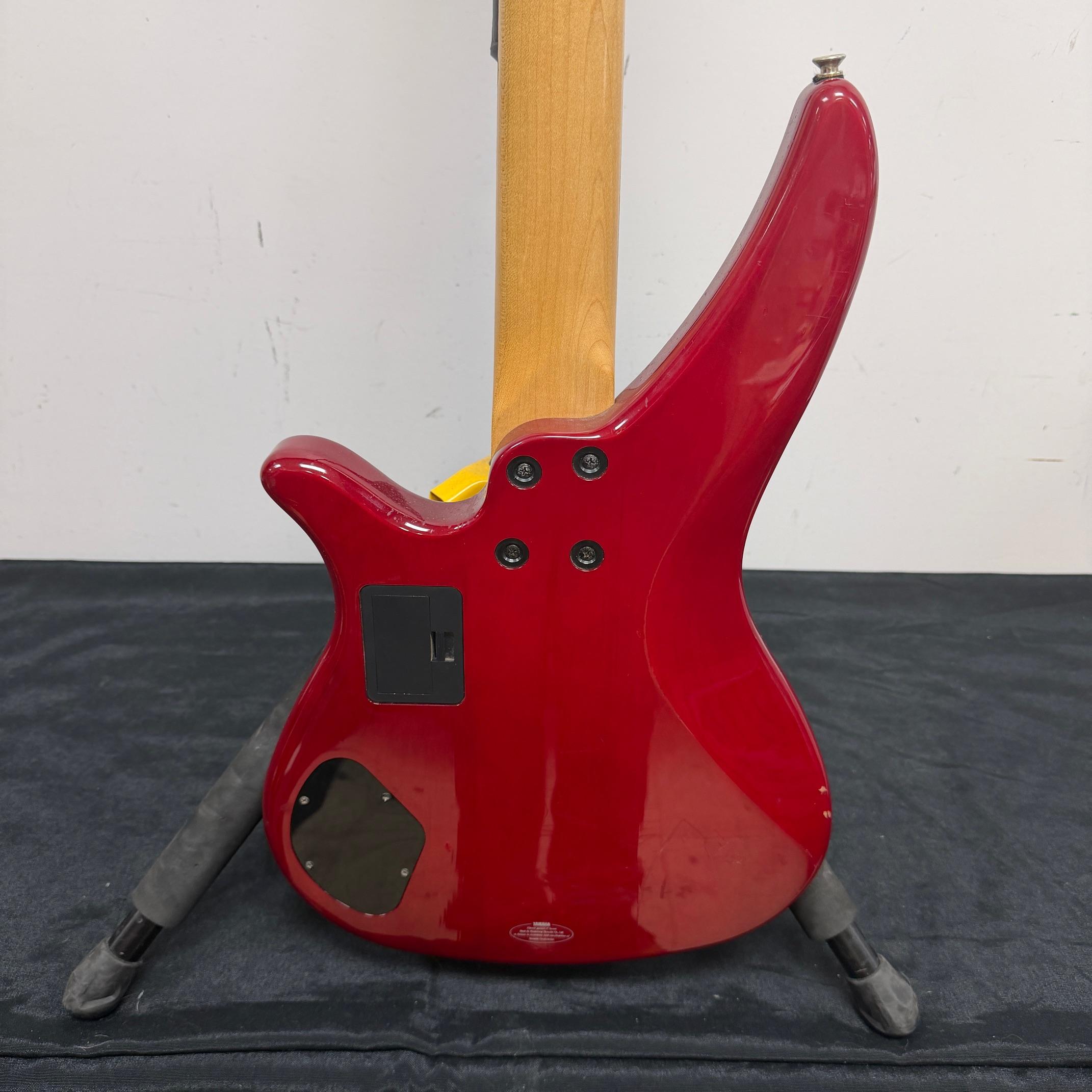Used Yamaha RBX760A 4-String Active Electric Bass Guitar Transparent Red Gold Hardware - Image 18
