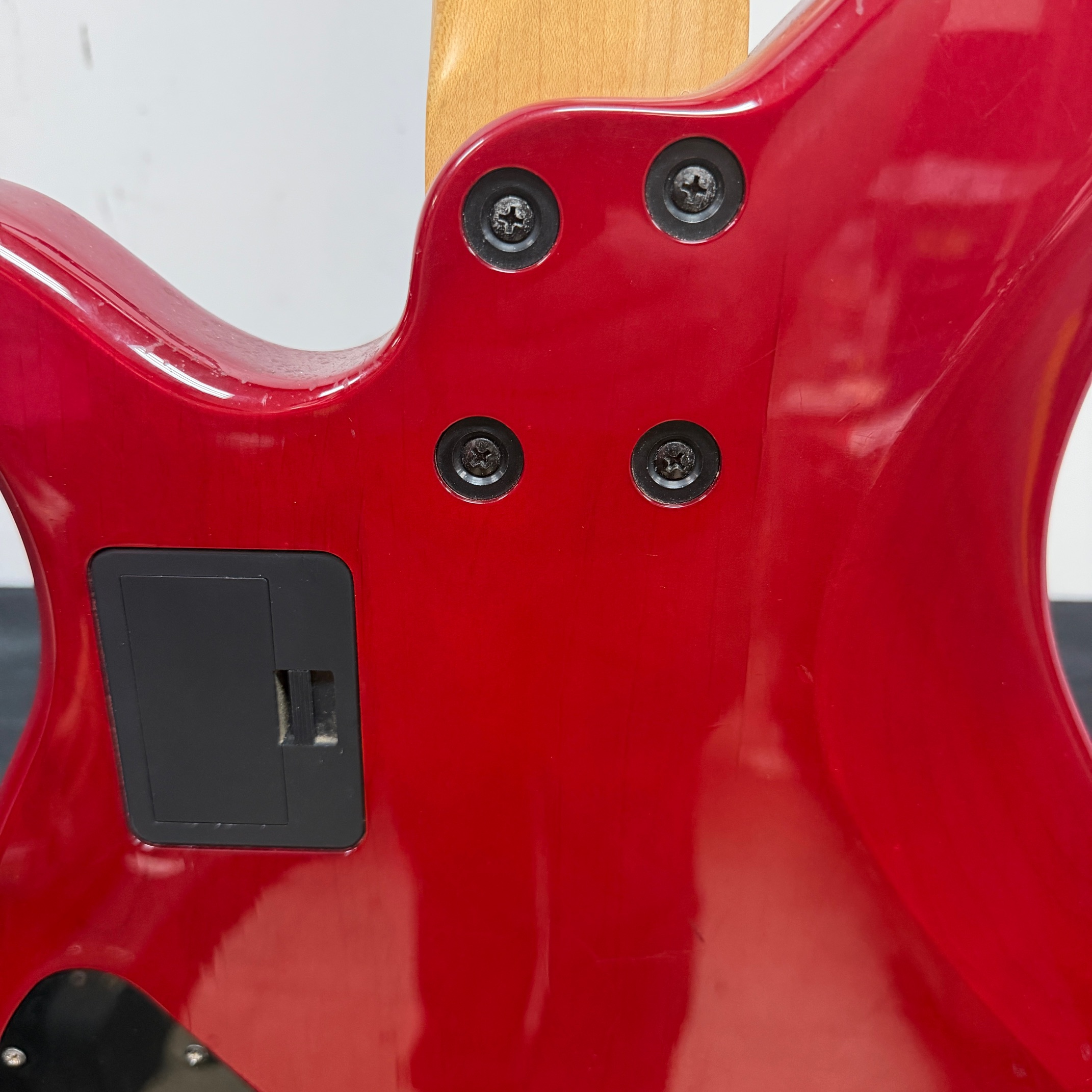 Used Yamaha RBX760A 4-String Active Electric Bass Guitar Transparent Red Gold Hardware - Image 19