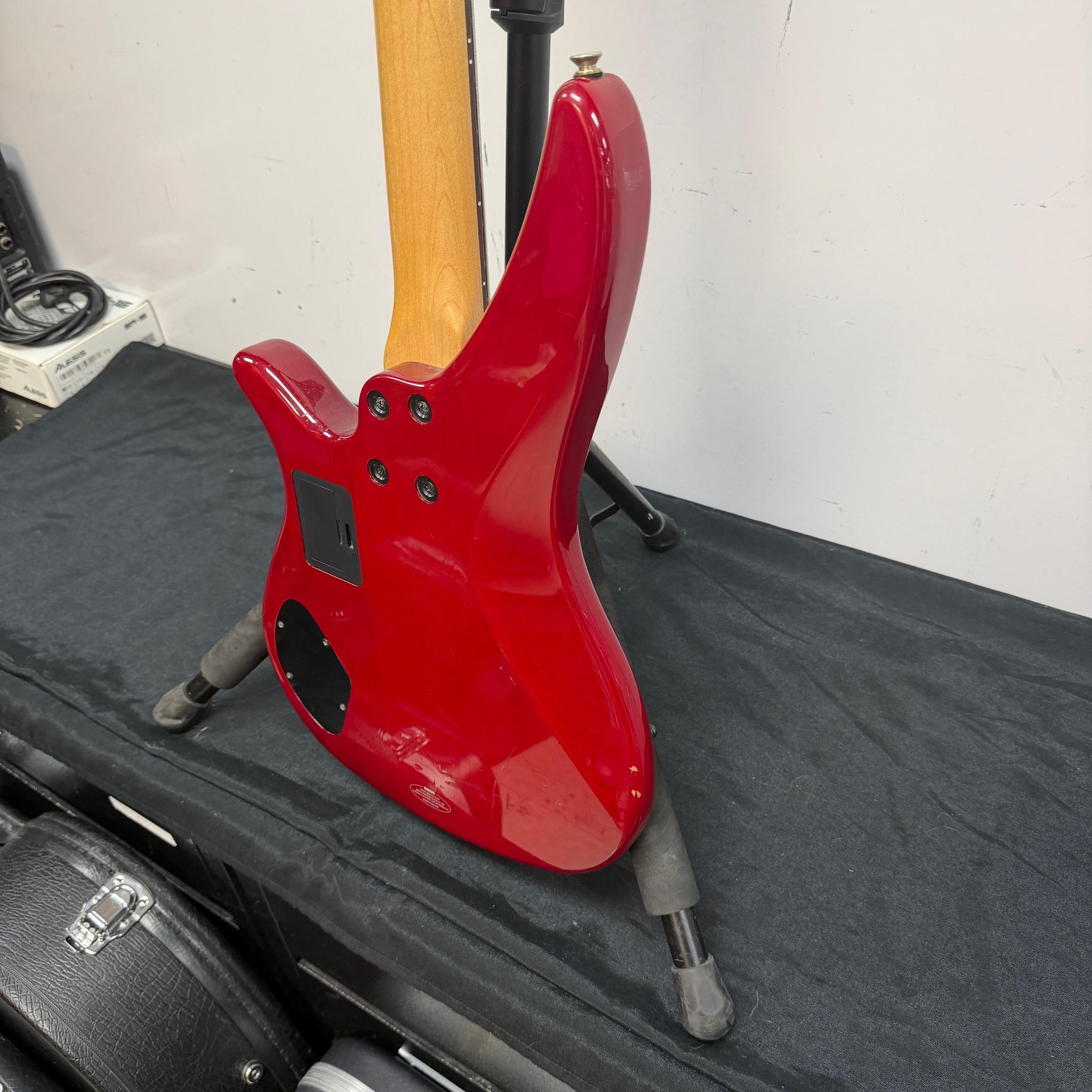Used Yamaha RBX760A 4-String Active Electric Bass Guitar Transparent Red Gold Hardware - Image 22