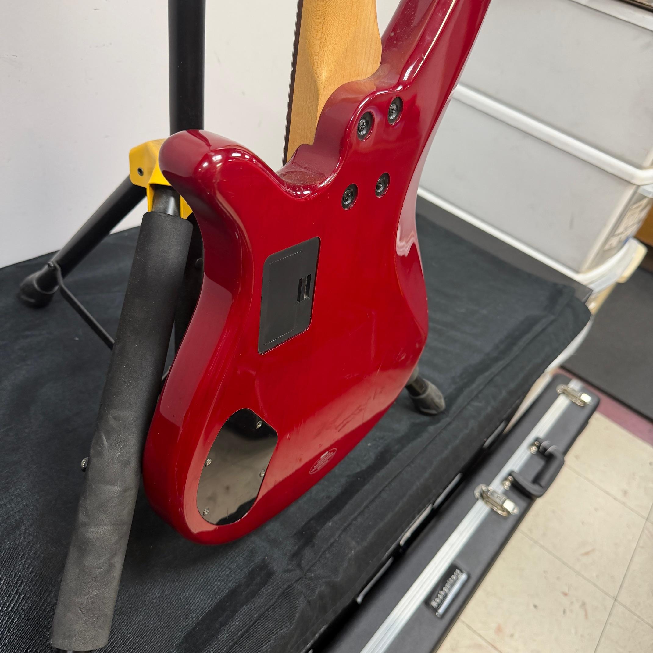 Used Yamaha RBX760A 4-String Active Electric Bass Guitar Transparent Red Gold Hardware - Image 23
