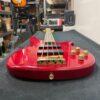 Used Yamaha RBX760A 4-String Active Electric Bass Guitar Transparent Red Gold Hardware - Image 24