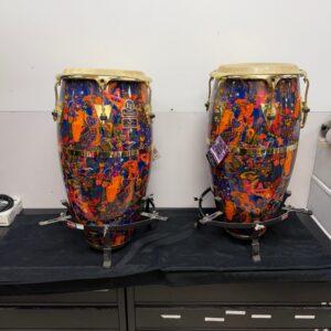 New Old Stock Latin Percussion LP Accents Santana Supernatural 11" & 12" Limited Edition Conga Drum with Gibraltar Stands