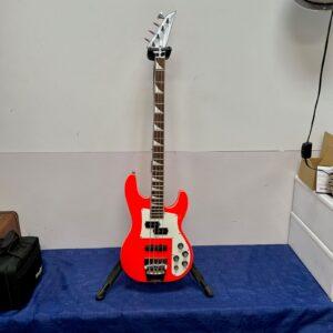 Used Jackson X Series Through-Body Active 4-String Electric Bass Guitar Rocket Red