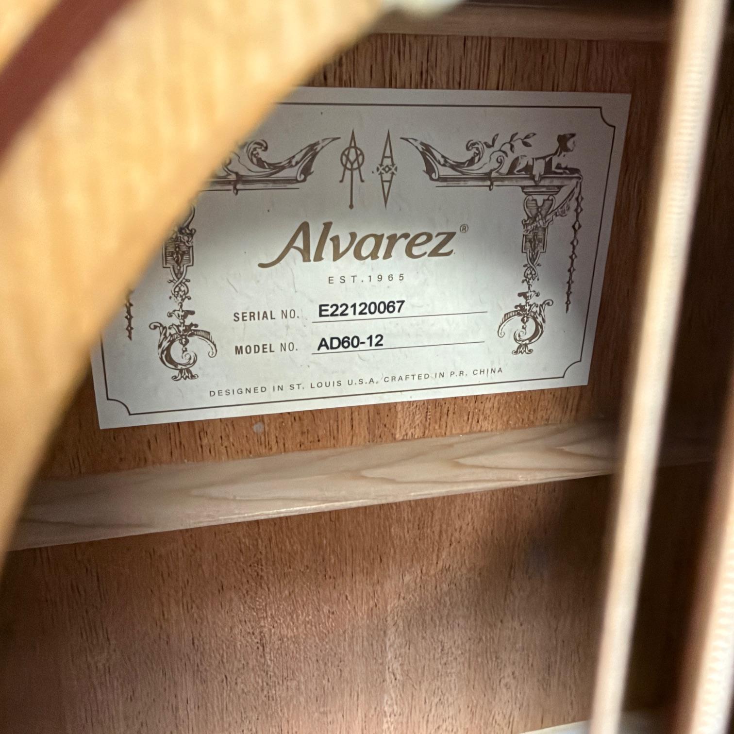Used Alvarez AD60-12 12-String Acoustic Guitar - Image 10