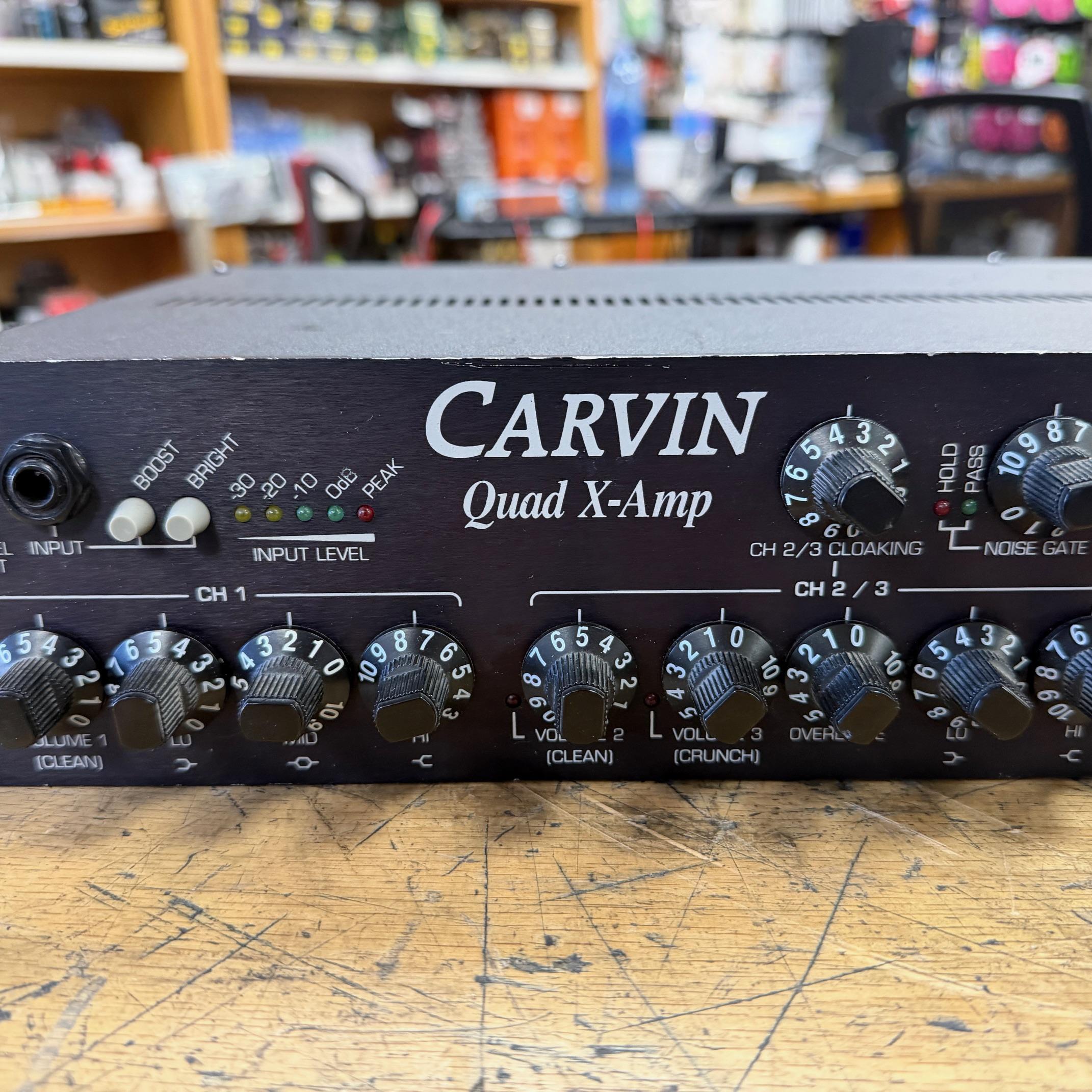 Used Carvin Quad-X Electric Guitar Tube Preamp Preamplifier with FS-77 Footswitch Tested and Serviced - Image 4
