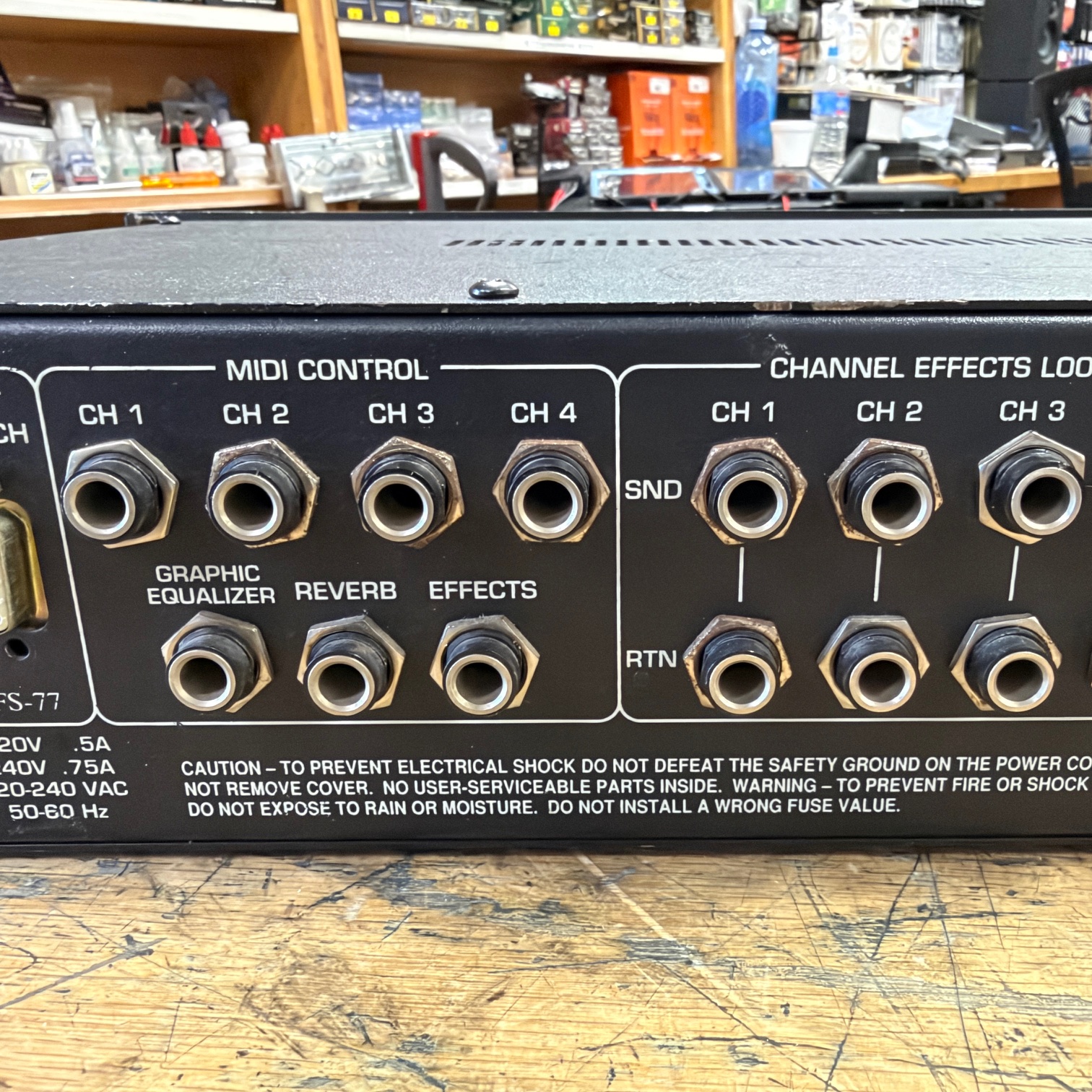 Used Carvin Quad-X Electric Guitar Tube Preamp Preamplifier with FS-77 Footswitch Tested and Serviced - Image 11