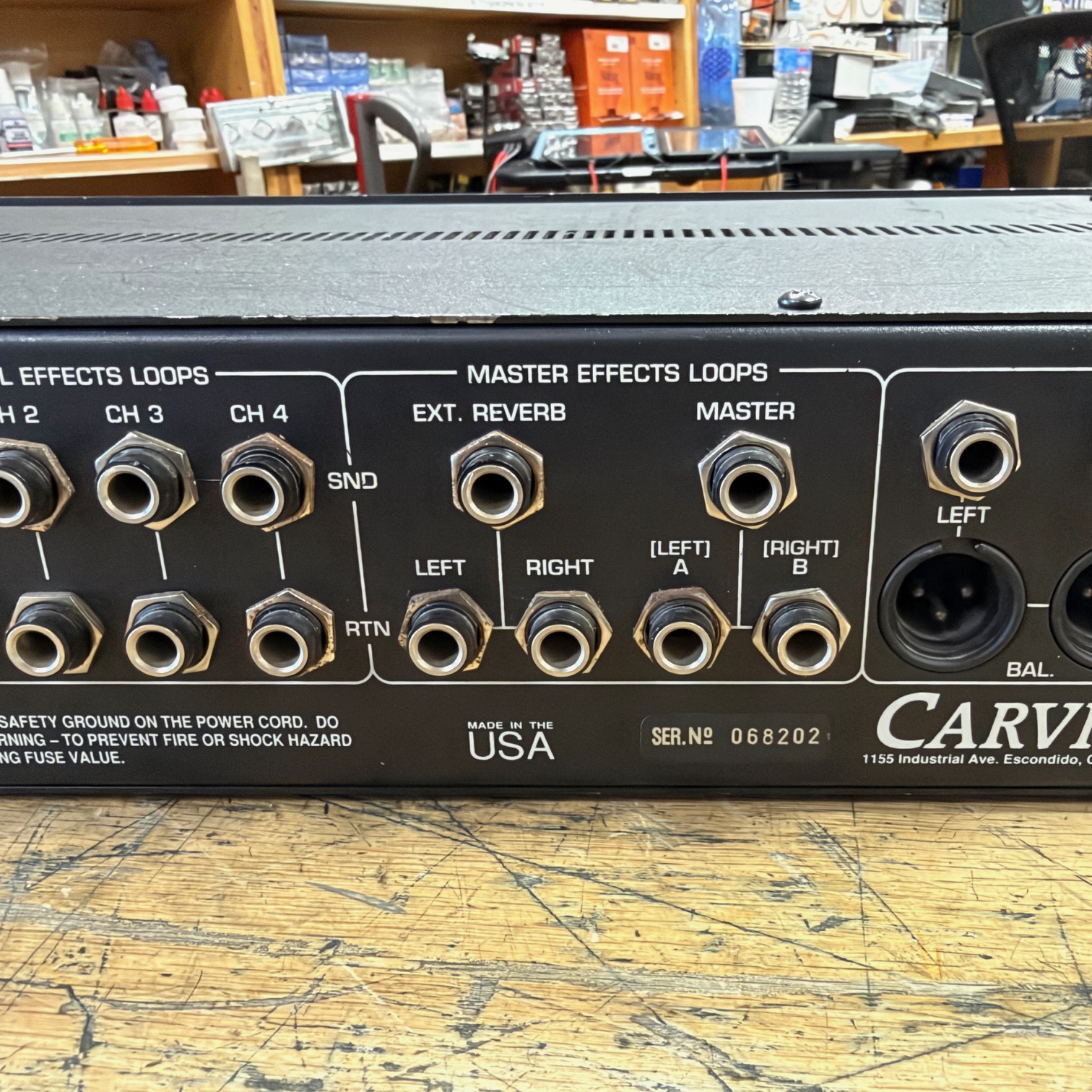 Used Carvin Quad-X Electric Guitar Tube Preamp Preamplifier with FS-77 Footswitch Tested and Serviced - Image 12