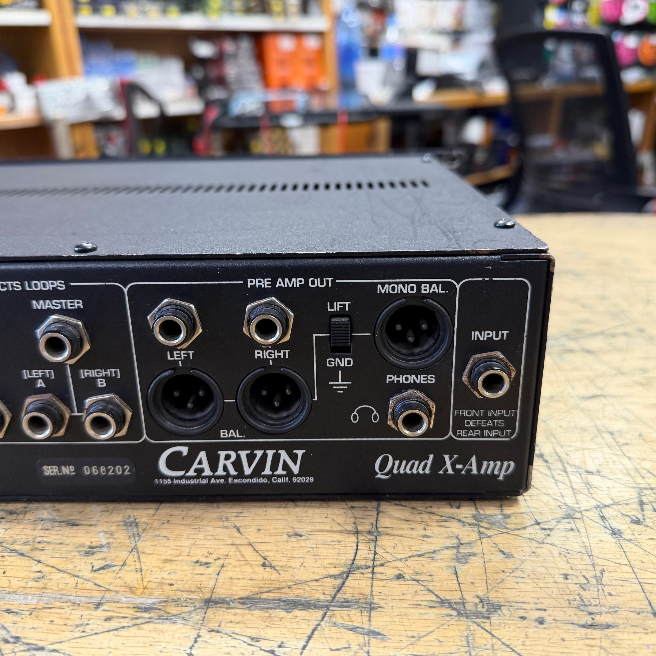 Used Carvin Quad-X Electric Guitar Tube Preamp Preamplifier with FS-77 Footswitch Tested and Serviced - Image 13