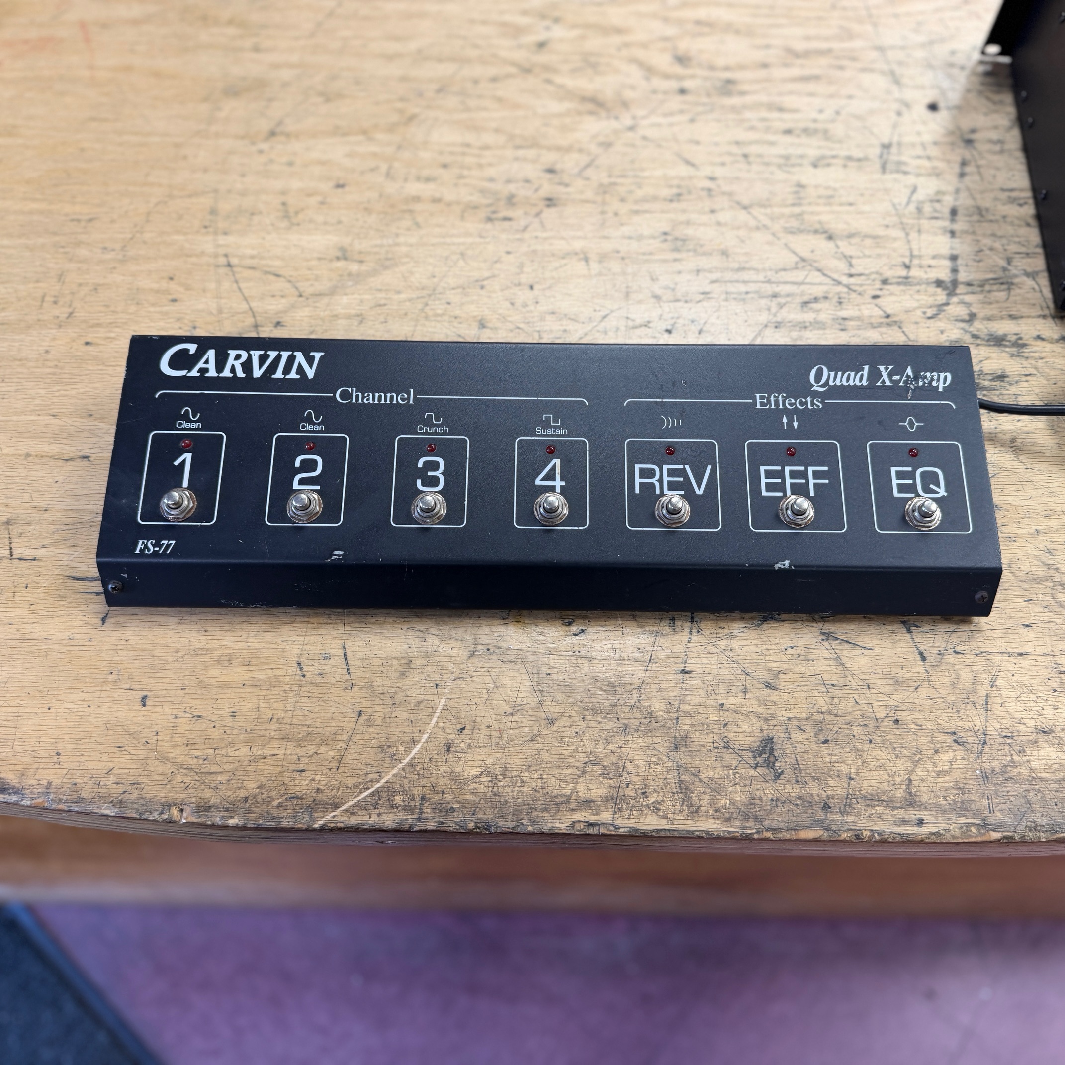 Used Carvin Quad-X Electric Guitar Tube Preamp Preamplifier with FS-77 Footswitch Tested and Serviced - Image 14