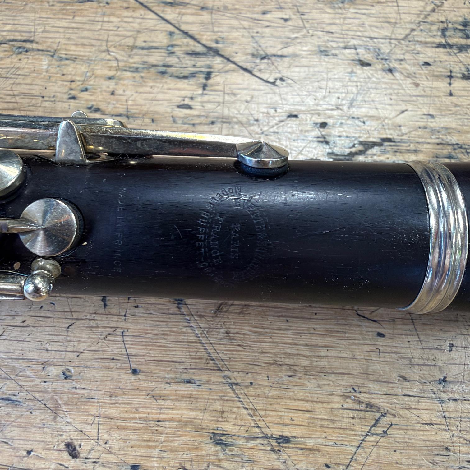 Vintage Evette & Schaeffer Modele Buffet Crampon Paris France Professional Wood Clarinet with Premium Black Leather Pad Repad Pro Tec Case Vandoren Paris 5RV Mouthpiece - Image 4