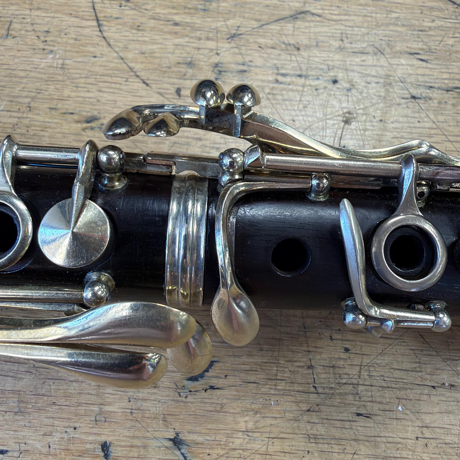 Vintage Evette & Schaeffer Modele Buffet Crampon Paris France Professional Wood Clarinet with Premium Black Leather Pad Repad Pro Tec Case Vandoren Paris 5RV Mouthpiece - Image 6