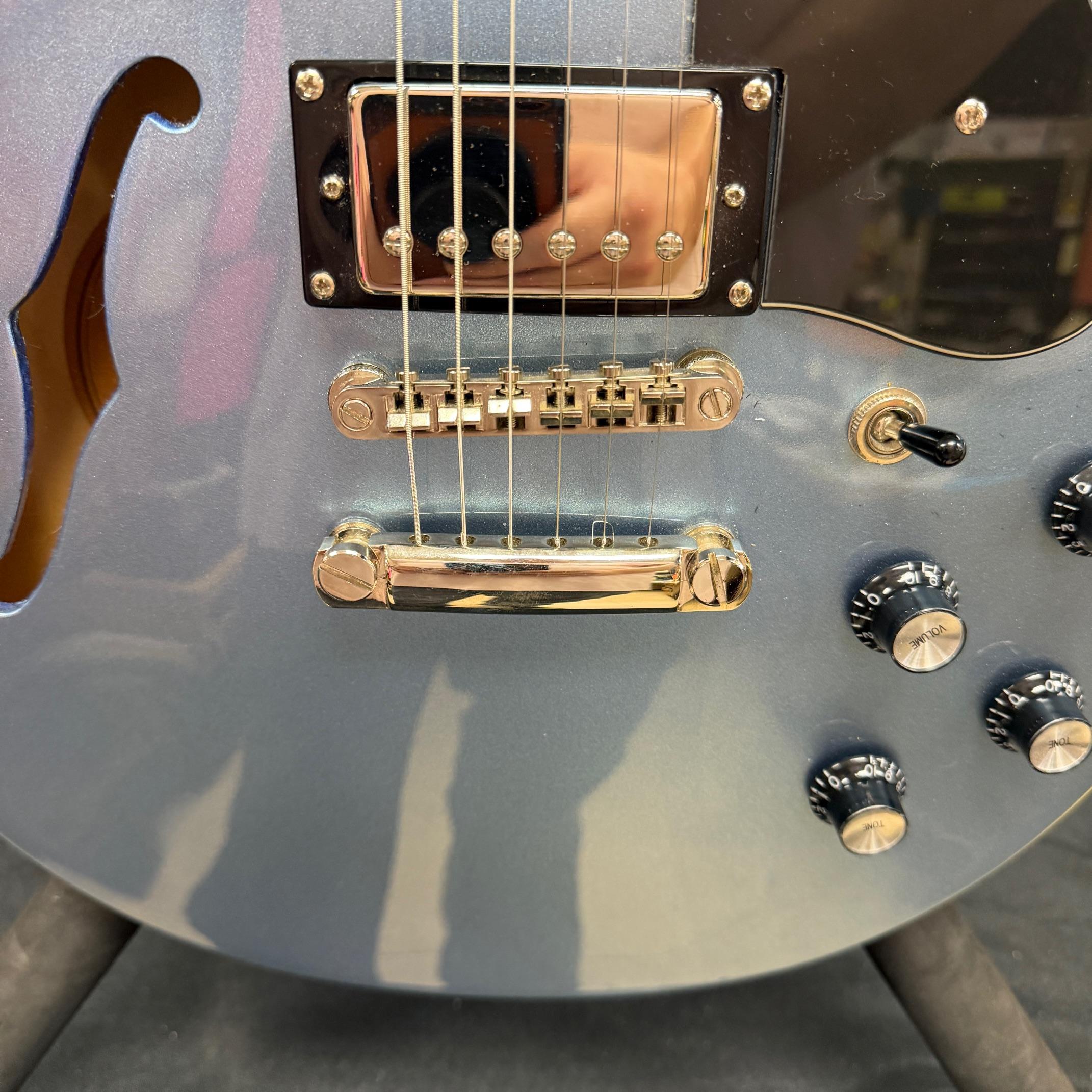 Used Epiphone Dot ES-339 Ultra PE Semi-Hollow Body Electric Guitar Pelham Blue Dual-Output Jack - Image 9