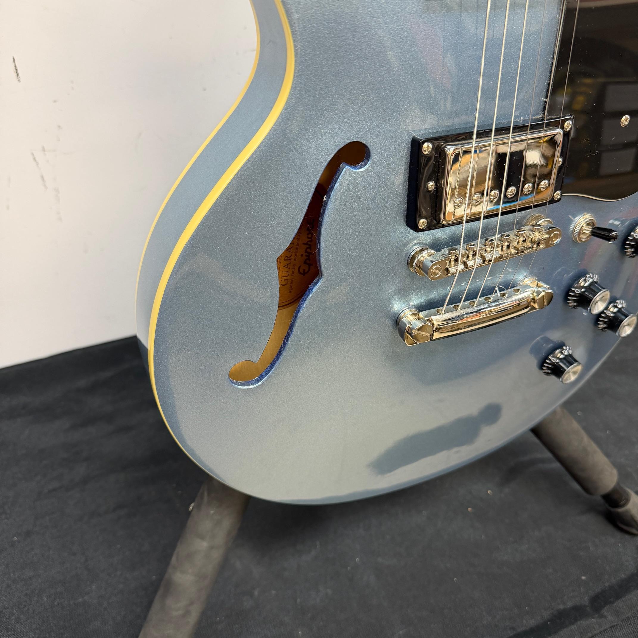 Used Epiphone Dot ES-339 Ultra PE Semi-Hollow Body Electric Guitar Pelham Blue Dual-Output Jack - Image 11