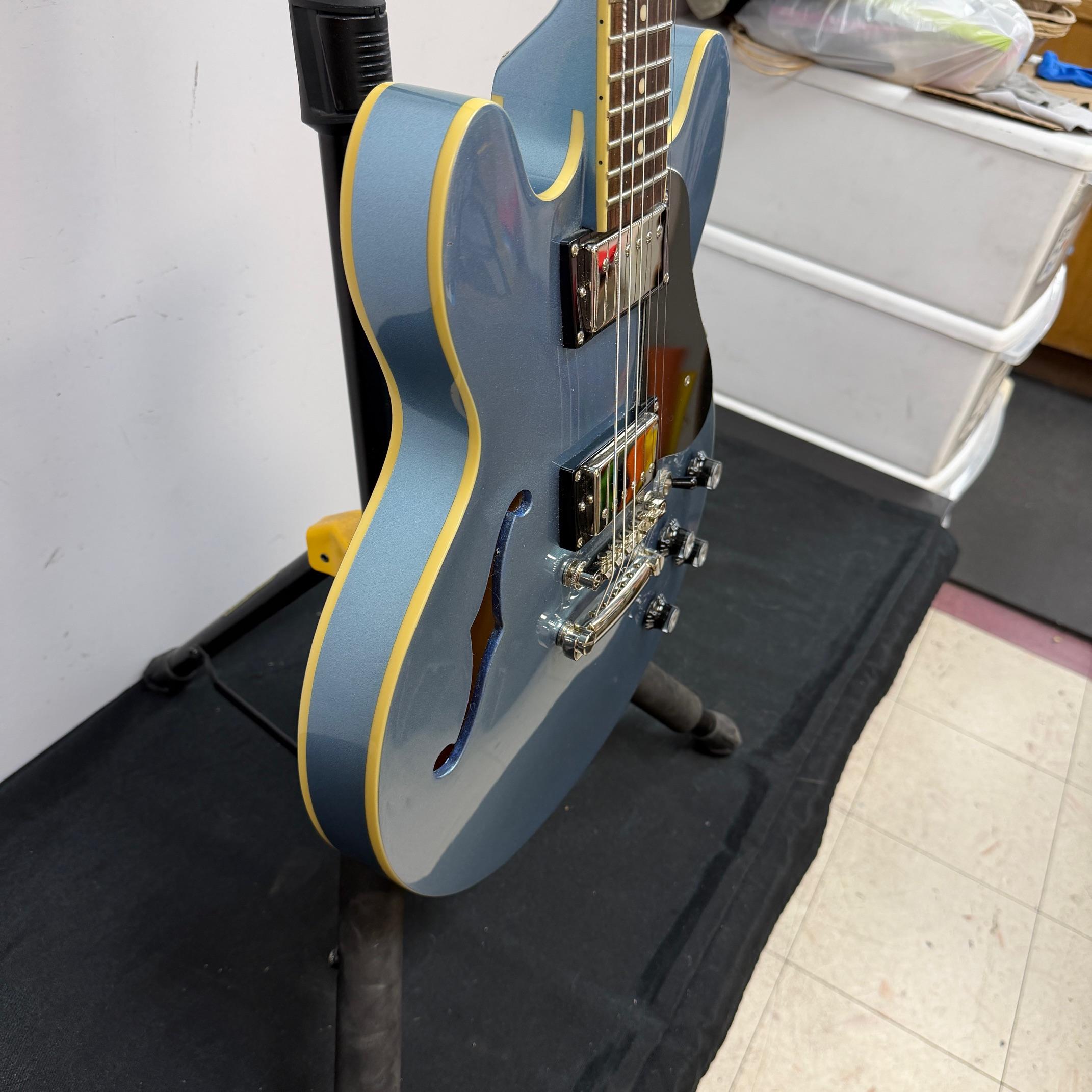 Used Epiphone Dot ES-339 Ultra PE Semi-Hollow Body Electric Guitar Pelham Blue Dual-Output Jack - Image 12