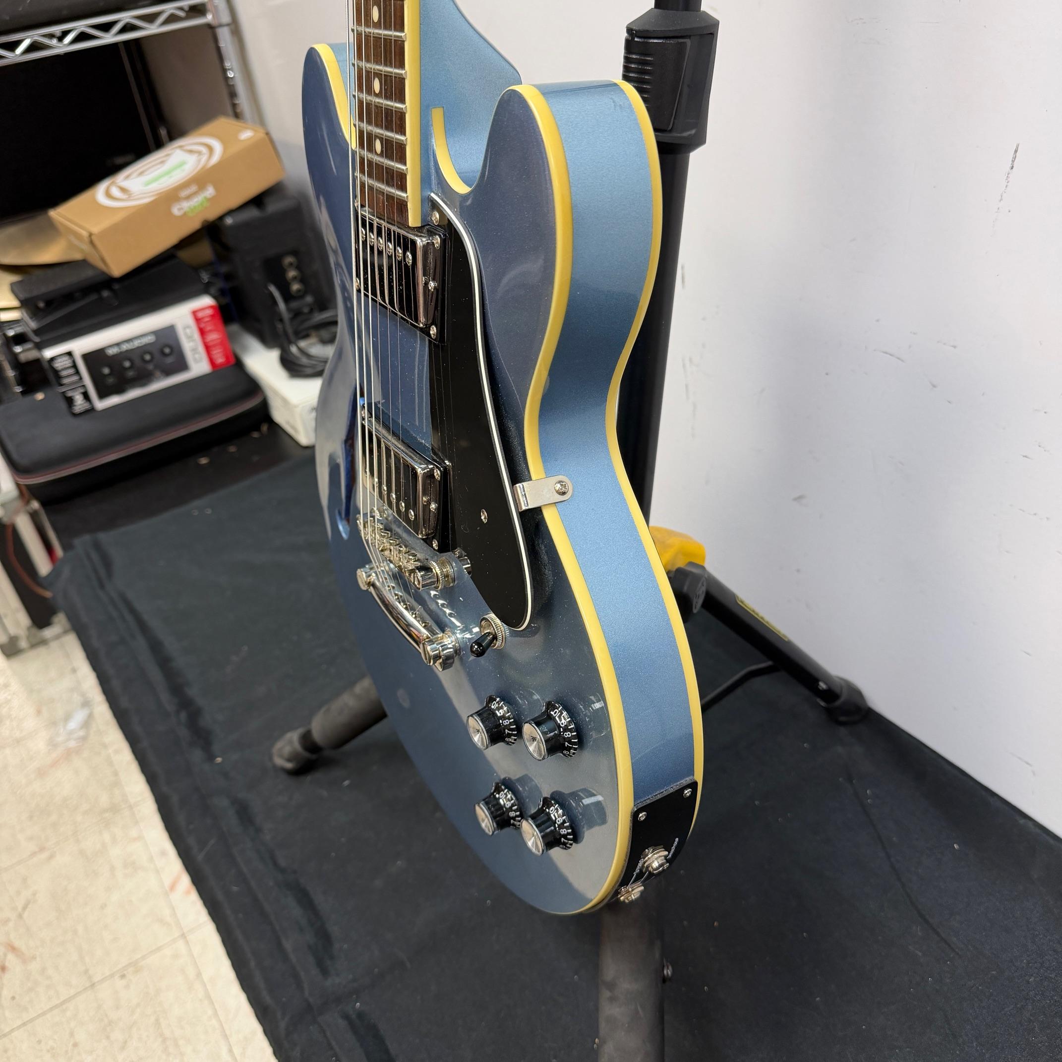 Used Epiphone Dot ES-339 Ultra PE Semi-Hollow Body Electric Guitar Pelham Blue Dual-Output Jack - Image 13