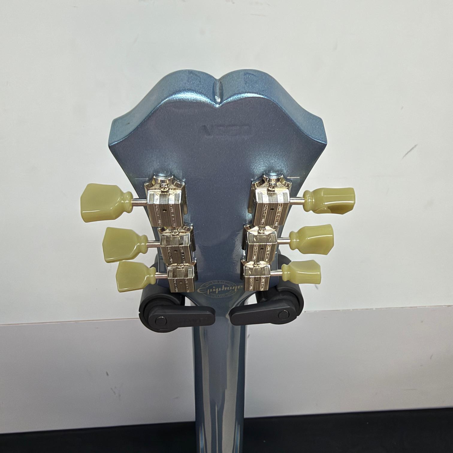 Used Epiphone Dot ES-339 Ultra PE Semi-Hollow Body Electric Guitar Pelham Blue Dual-Output Jack - Image 16