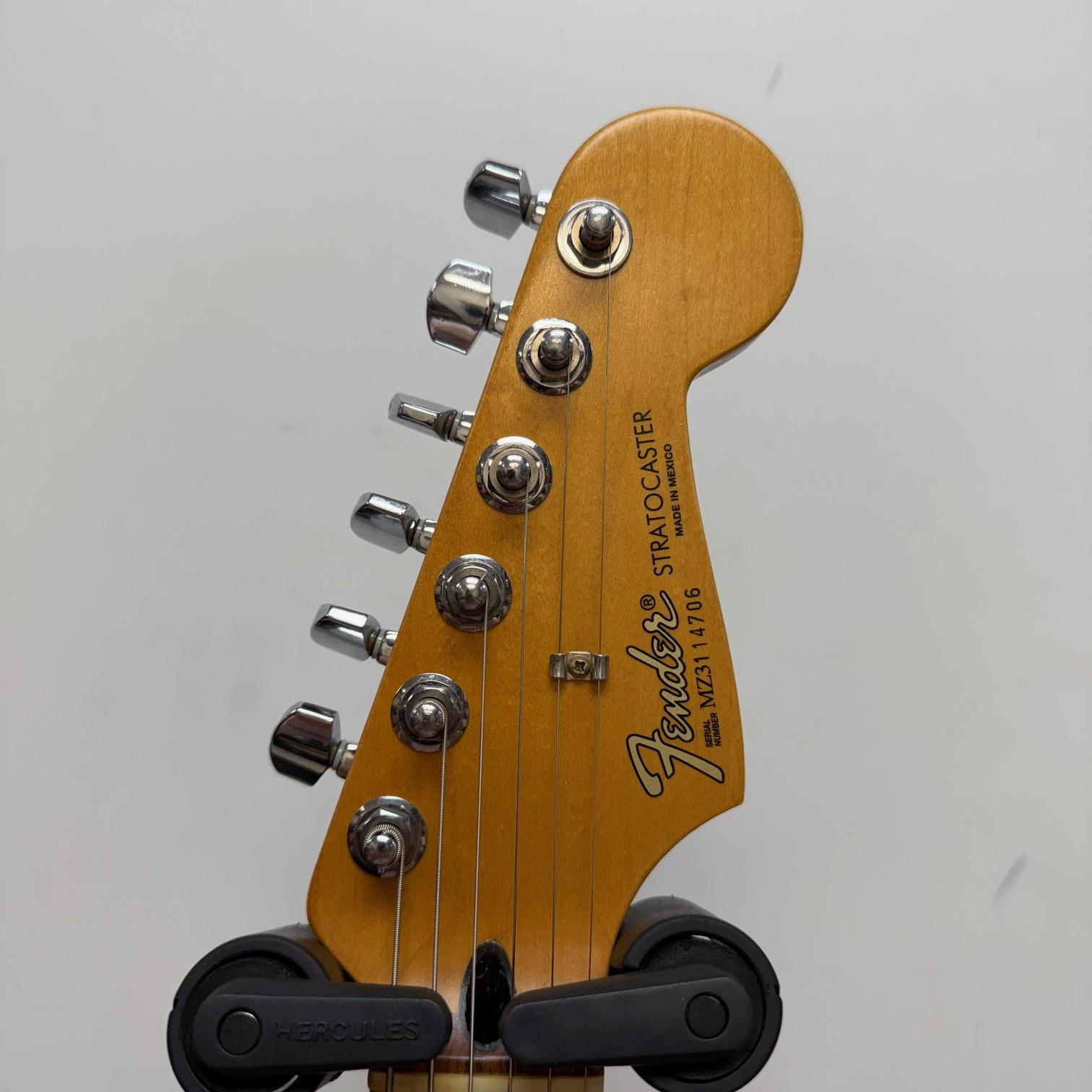 Used Fender Standard Fat Strat Stratocaster Electric Guitar HSS Made in Mexico 2003 Antique White - Image 3
