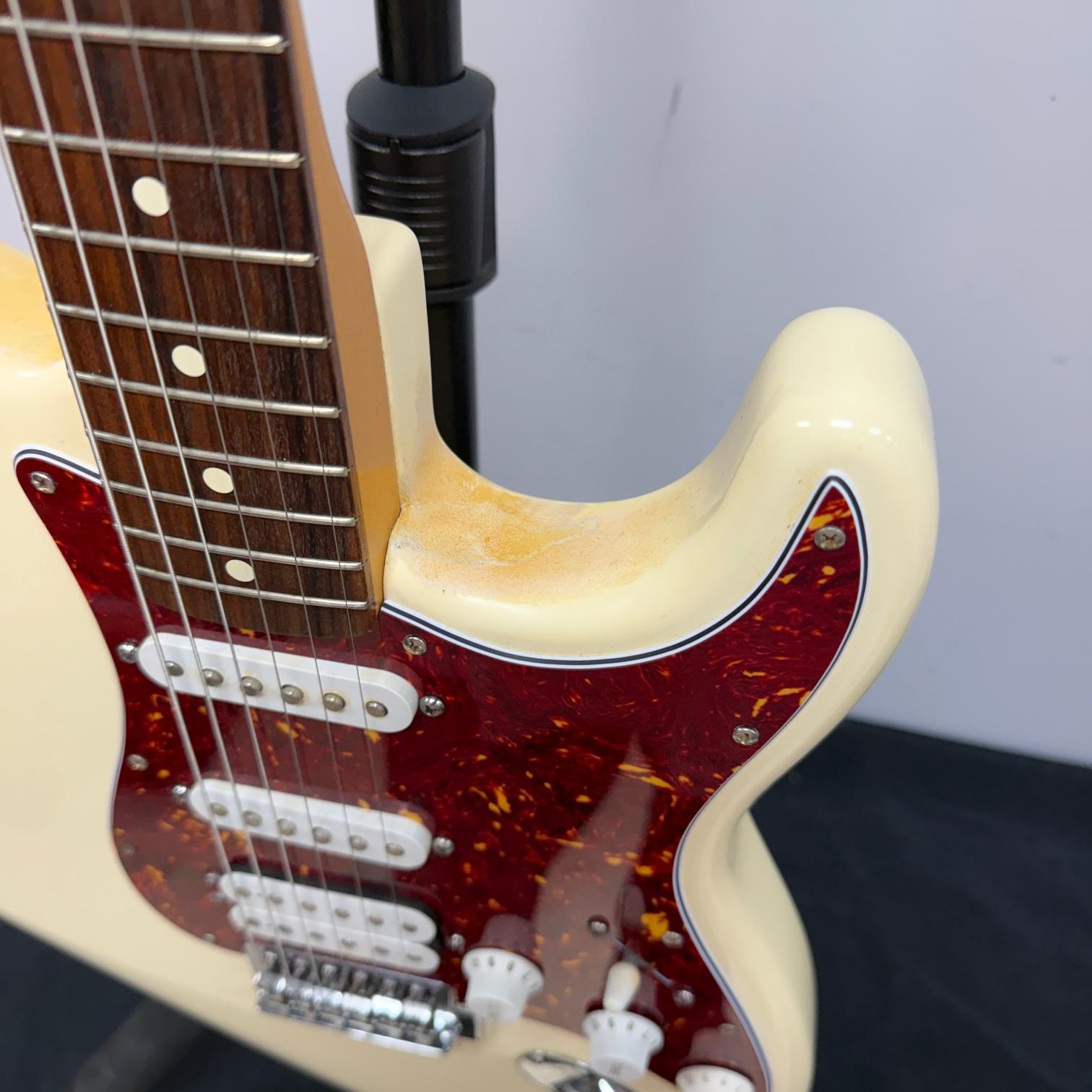 Used Fender Standard Fat Strat Stratocaster Electric Guitar HSS Made in Mexico 2003 Antique White - Image 9