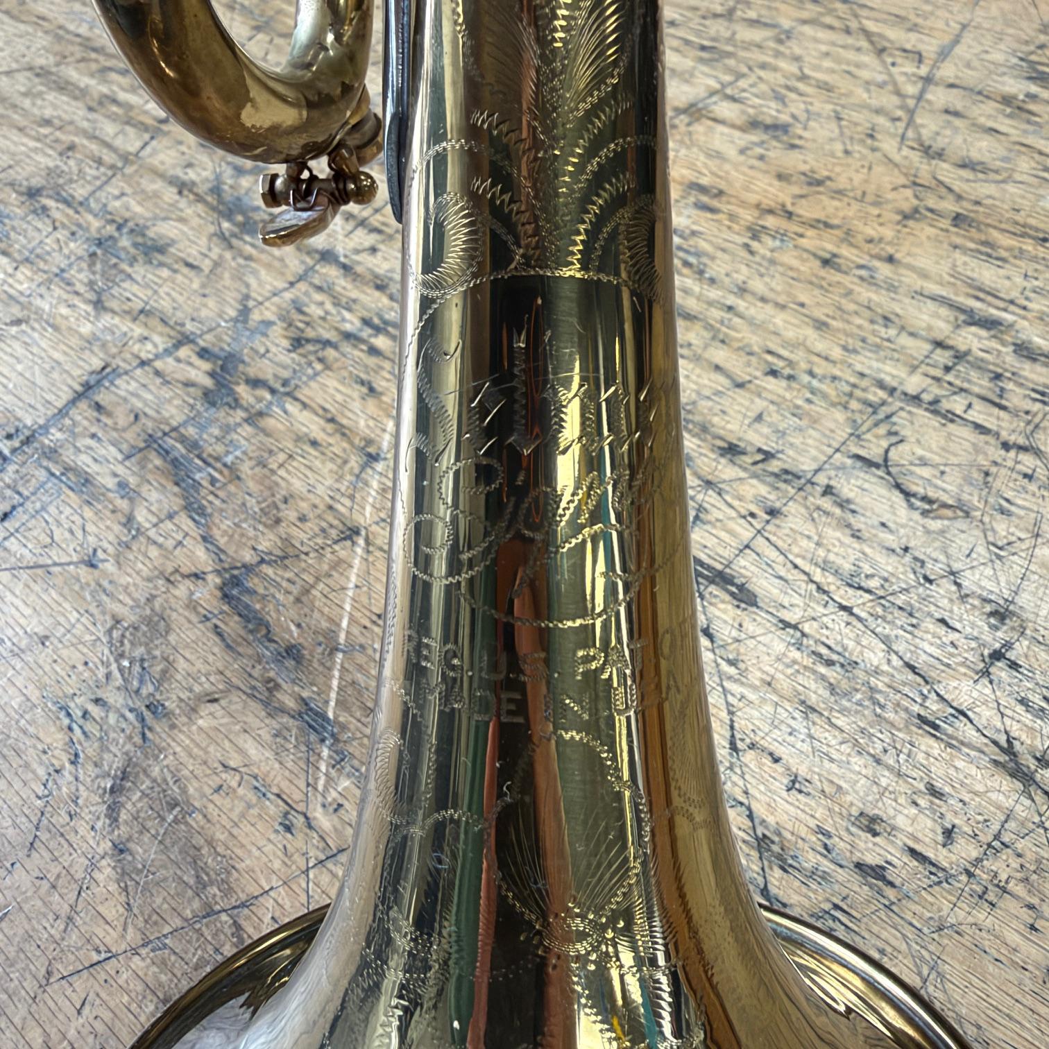 Vintage Selmer Signet Bb Trumpet Just Serviced with Reynolds Case 1952 - Image 8