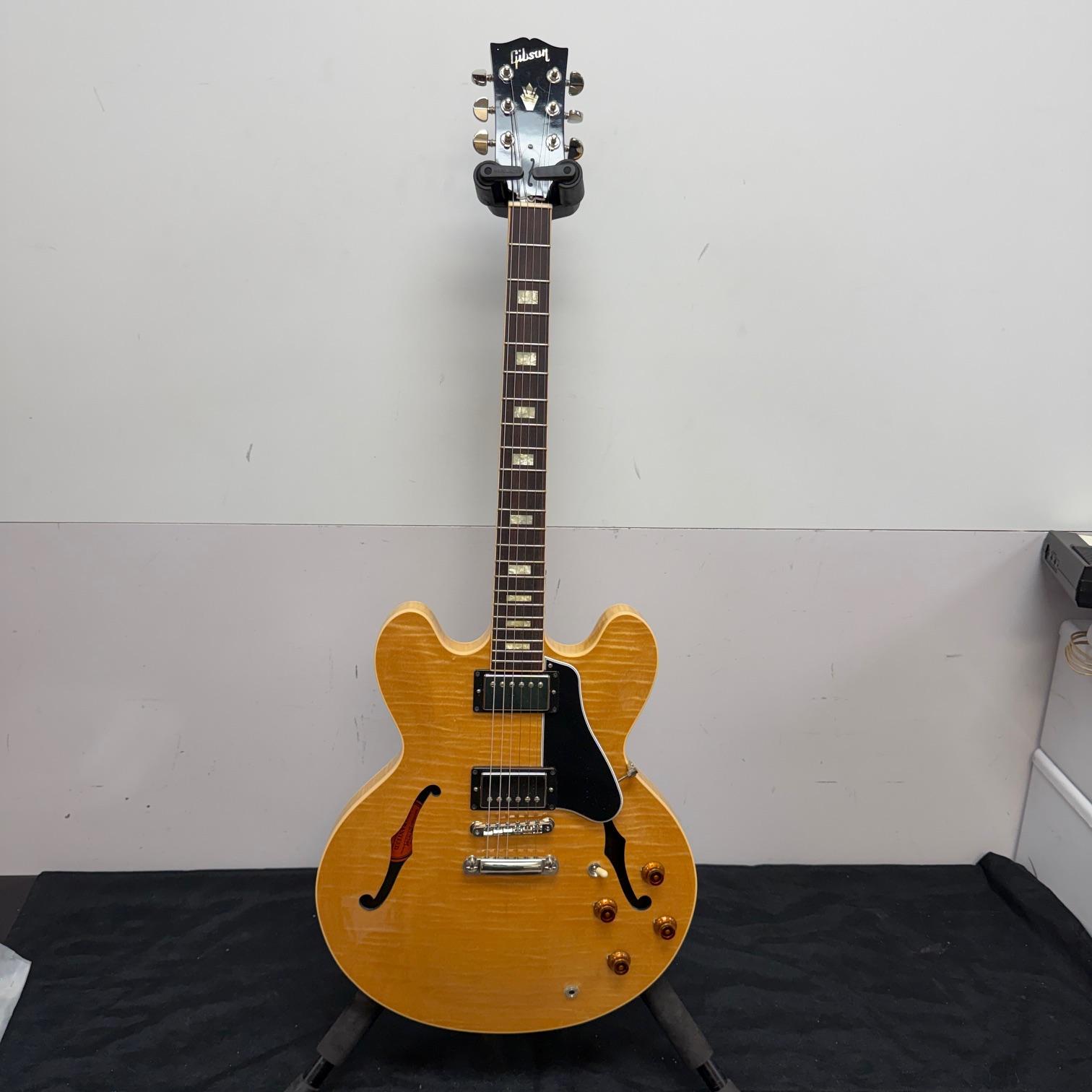 Used Gibson Memphis ES-335 ESDT15ANNH1 Semi-Hollow Body Electric Guitar Flamed Blonde with Case & Certificate of Authenticity 2015 - Image 2
