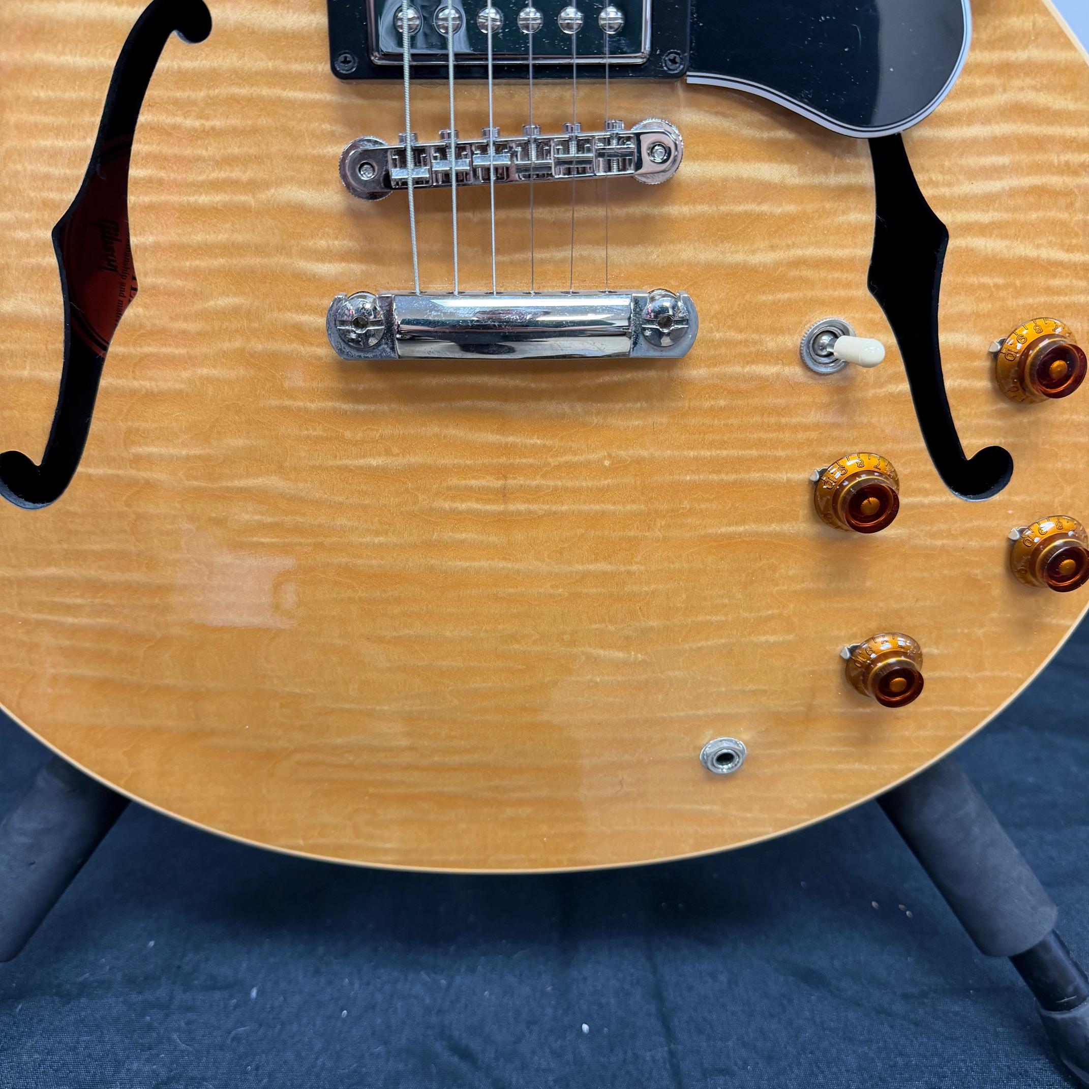 Used Gibson Memphis ES-335 ESDT15ANNH1 Semi-Hollow Body Electric Guitar Flamed Blonde with Case & Certificate of Authenticity 2015 - Image 9